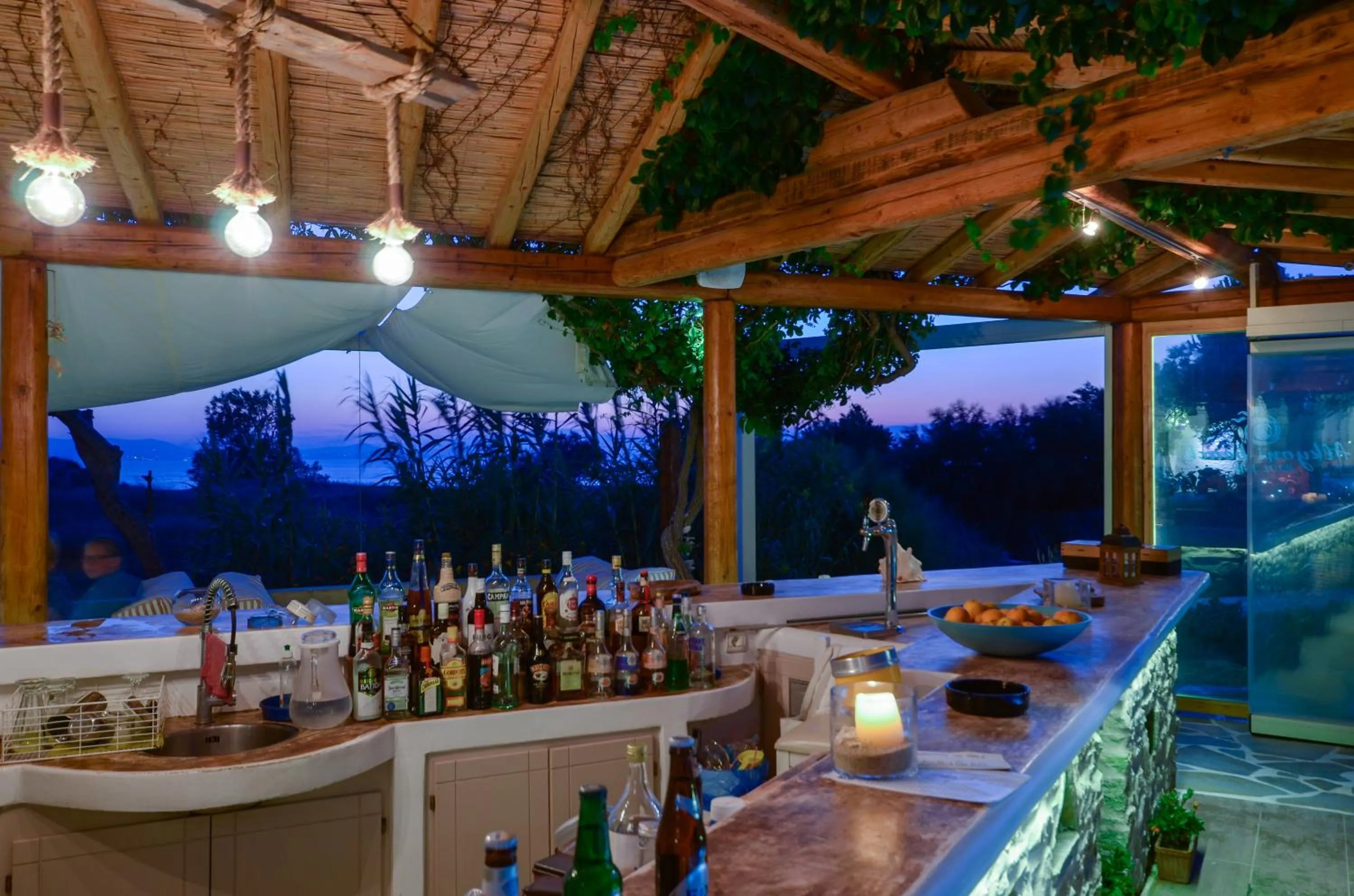 Lounge or bar in Alkyoni Beach Hotel
