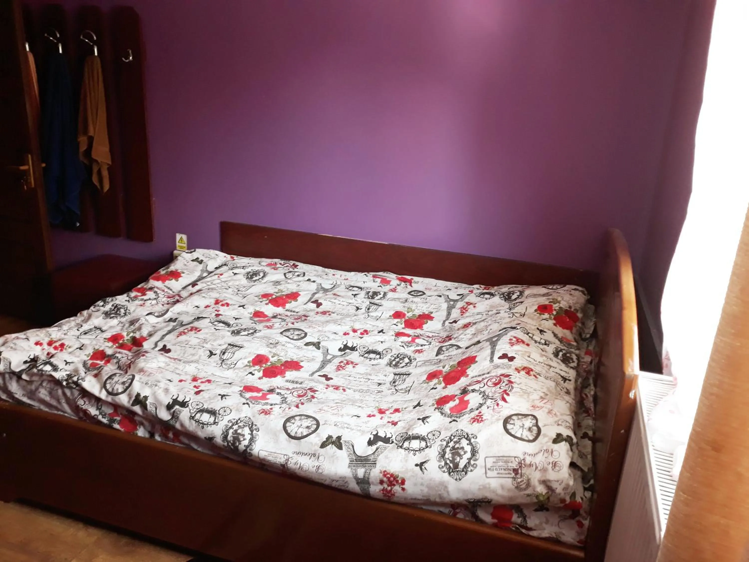 Bed in Pensiunea Red Rock