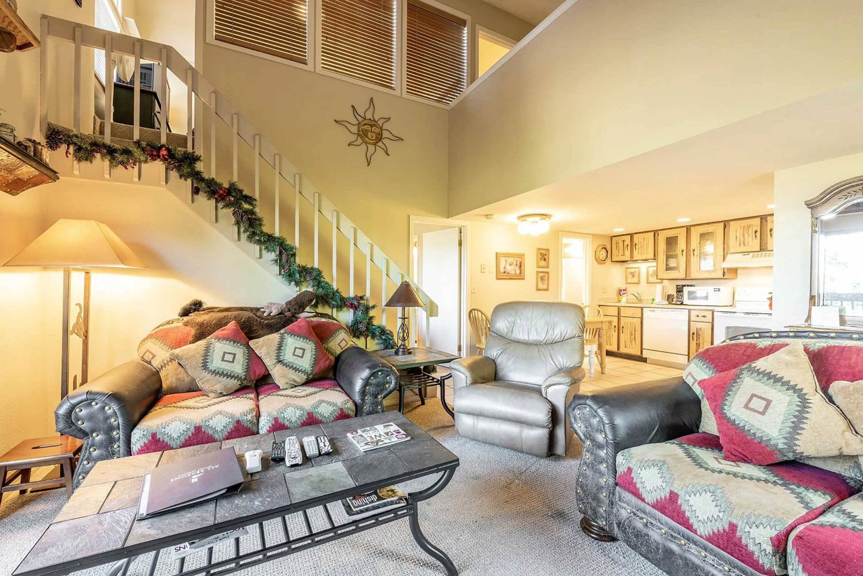 Living room in Red Pine Condominiums by All Seasons Resort Lodging