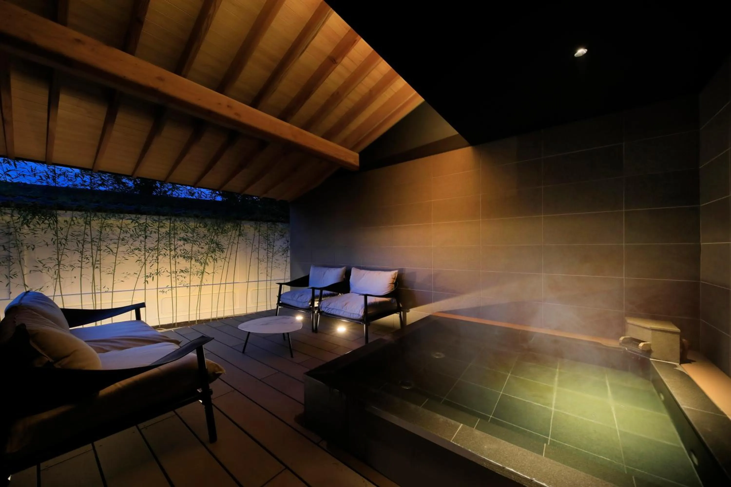 Open Air Bath in Fuji Onsenji Yumedono