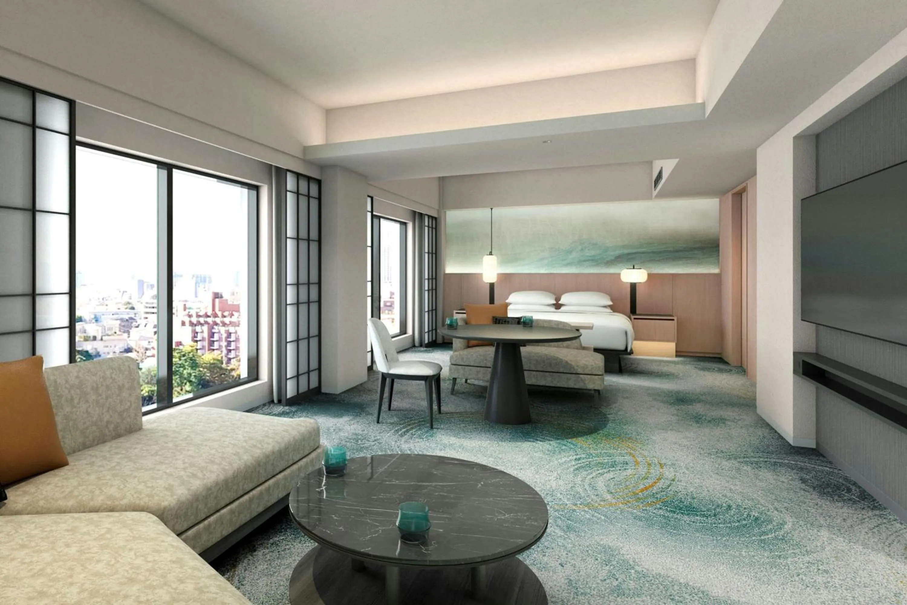 Photo of the whole room, Bed in Sheraton Miyako Hotel Tokyo