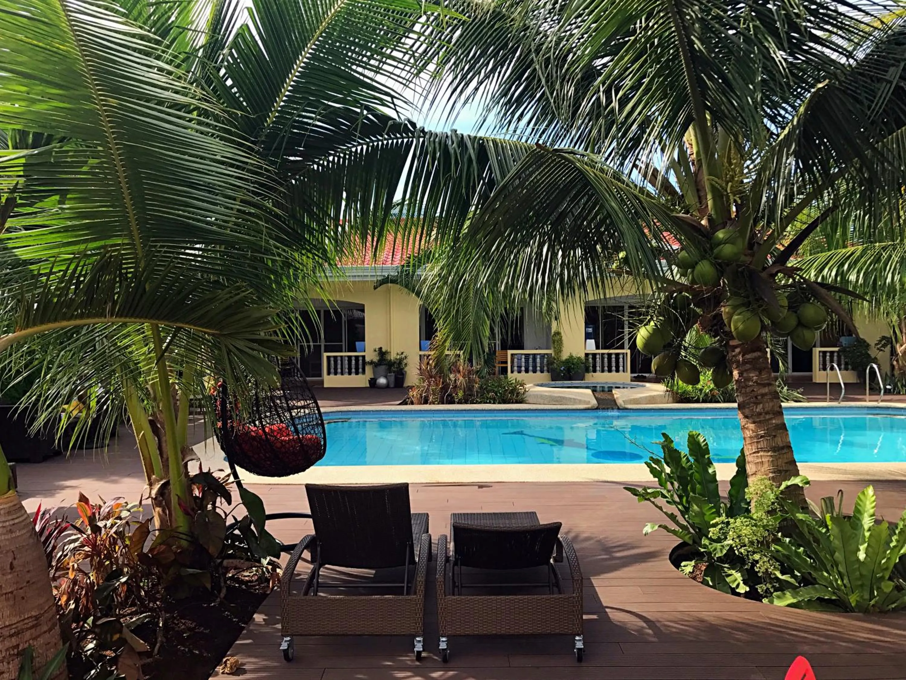 Pool view in Nora's Place