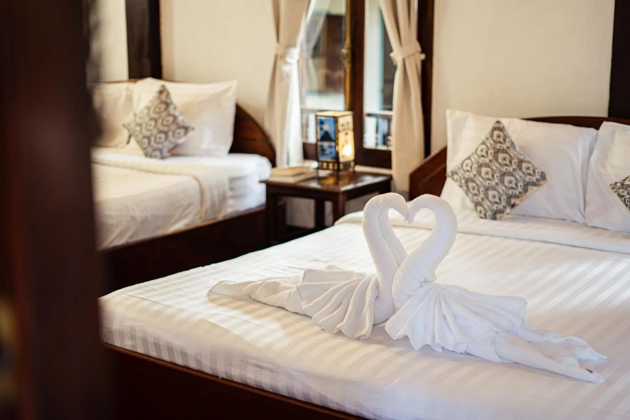 Bed in Villa Khoum Xieng Thong Boutique