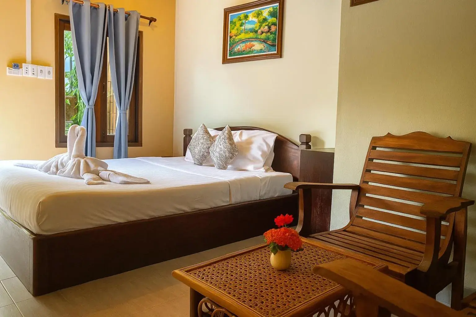 Double Room with Garden View in Villa Khoum Xieng Thong Boutique Double Room with Garden View in Villa Khoum Xieng Thong Boutique