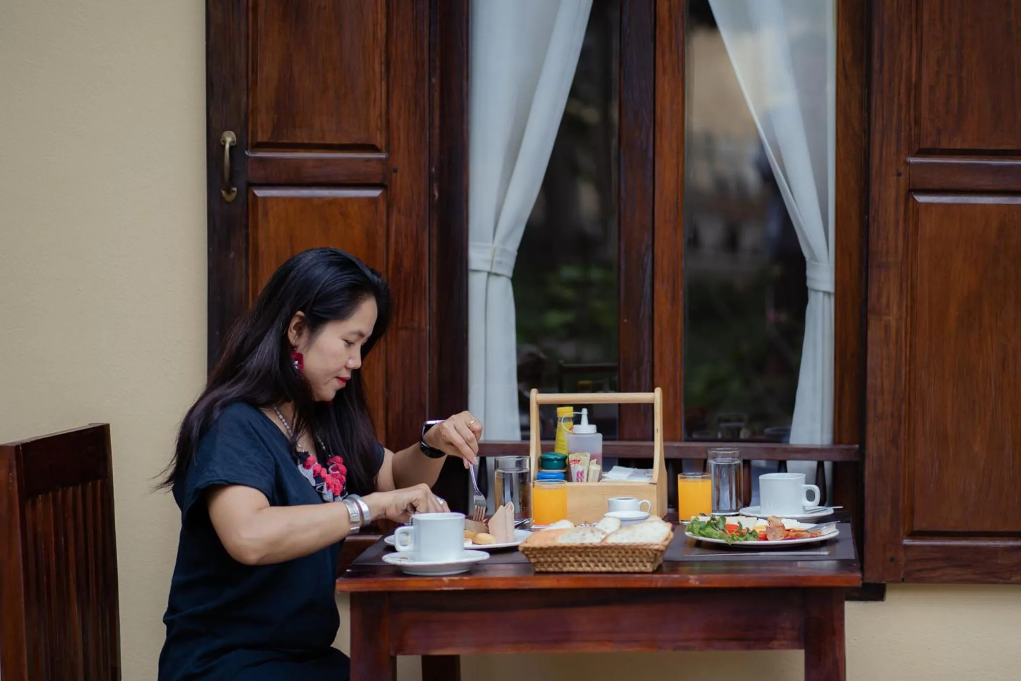 Breakfast in Villa Khoum Xieng Thong Boutique