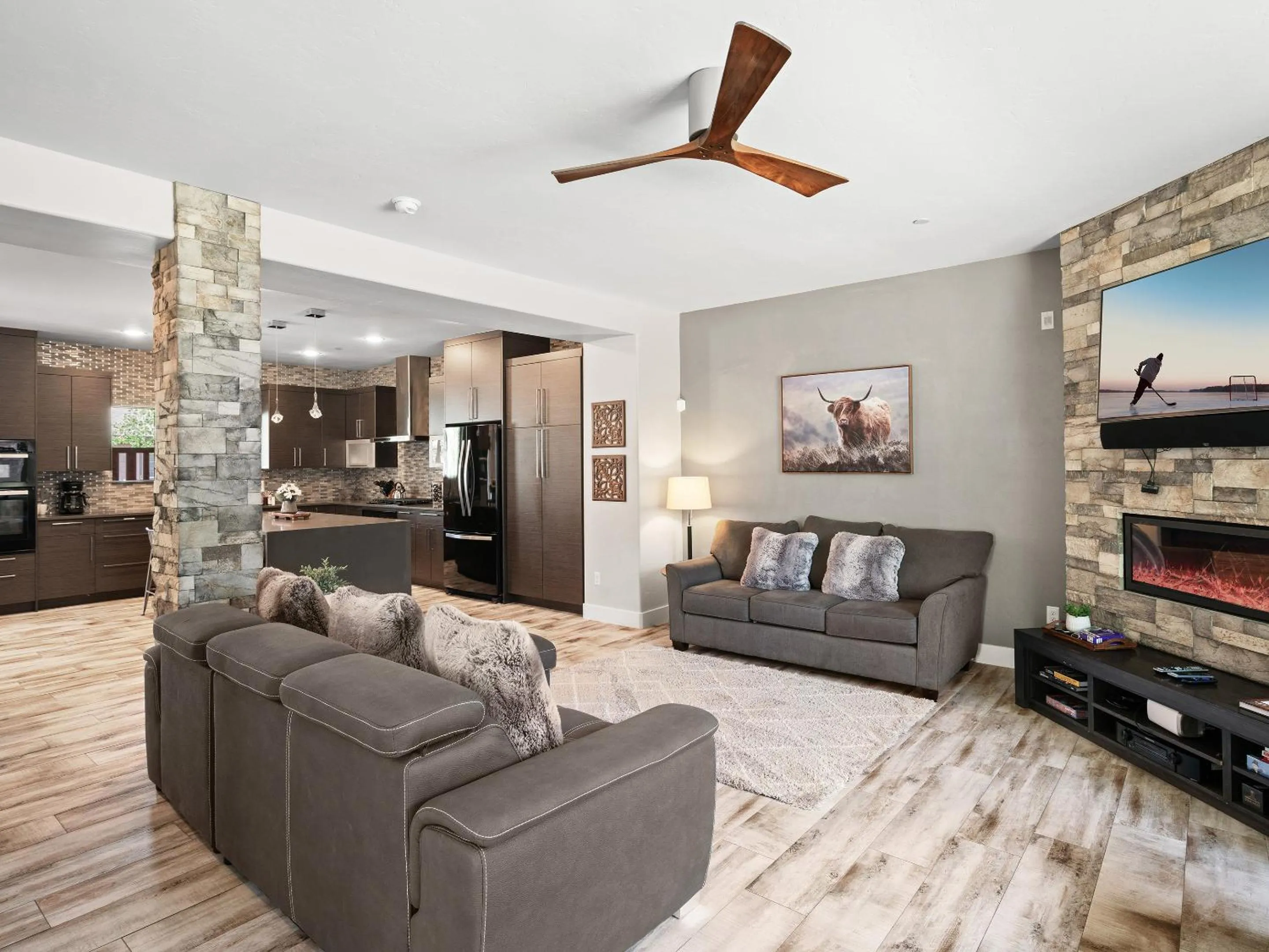 Living room in Bear Hollow Village by All Seasons Resort Lodging