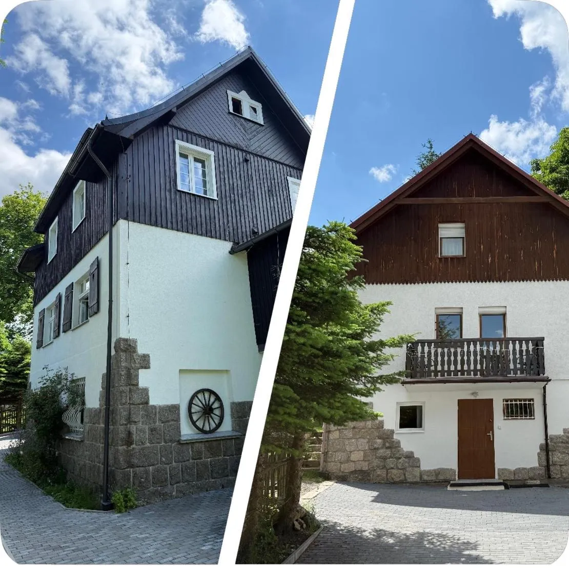 Pod Jeleńcem willa i dom z widokiem na Śnieżkę blisko Wang