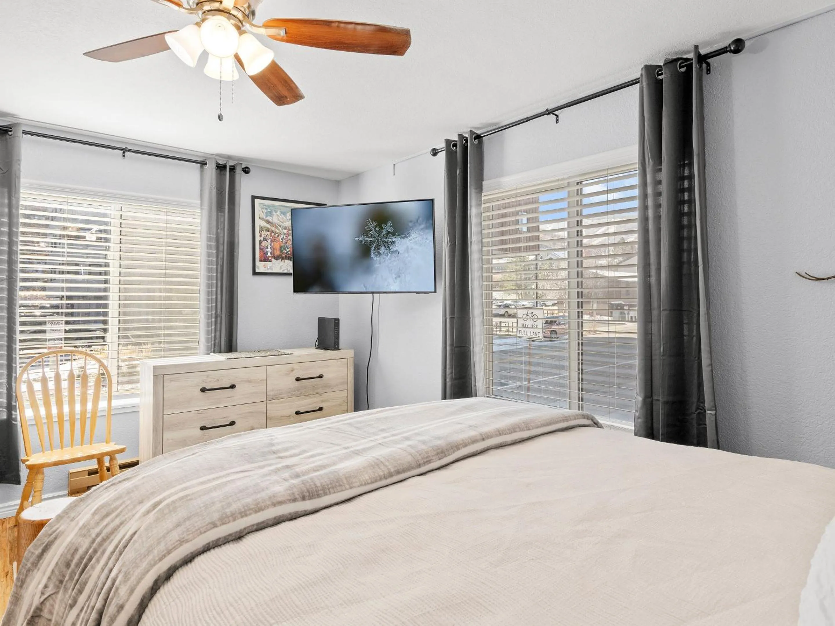 Bed in Carriage House Condominiums by All Seasons Resort Lodging