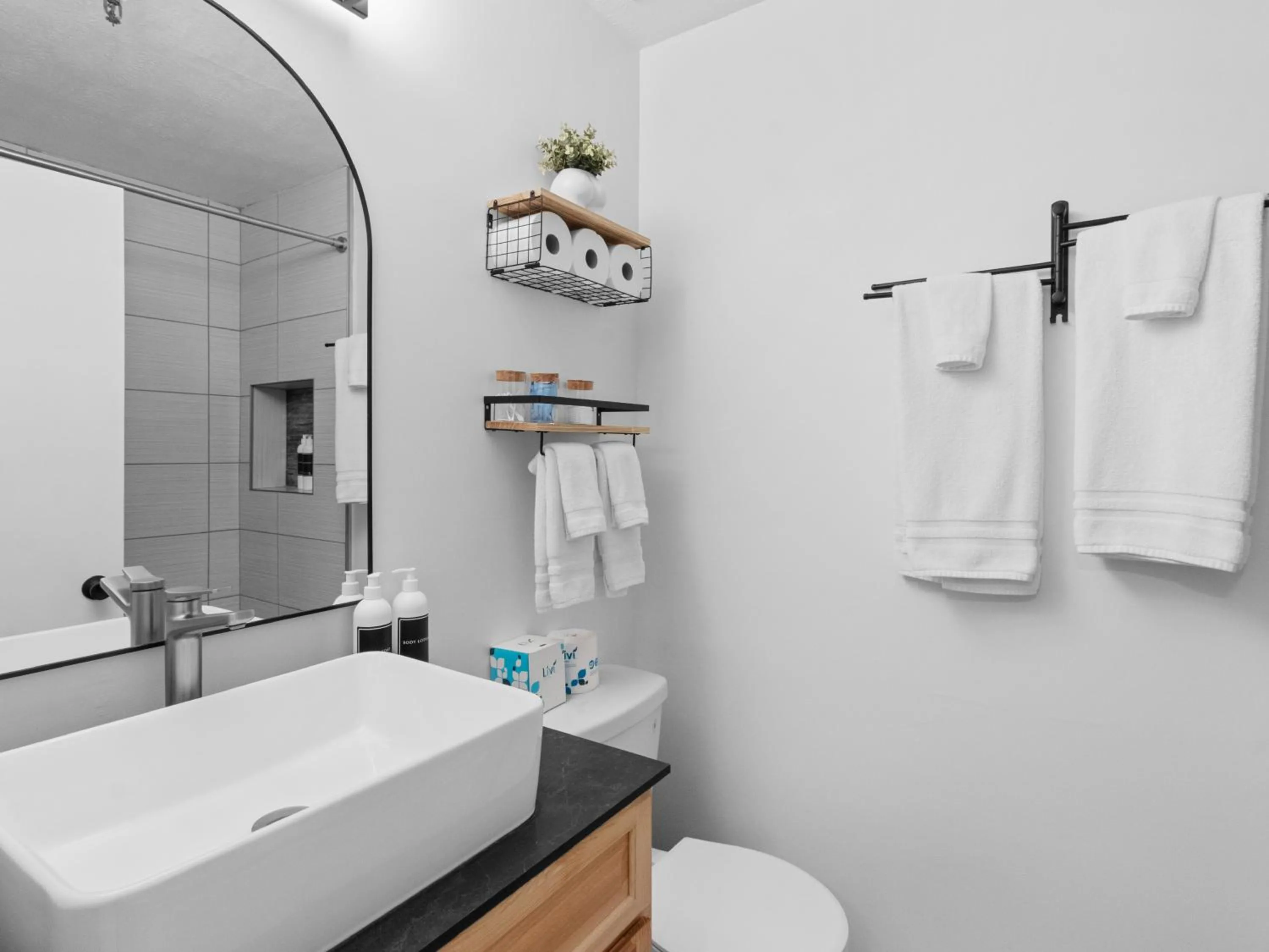 Shower in Carriage House Condominiums by All Seasons Resort Lodging