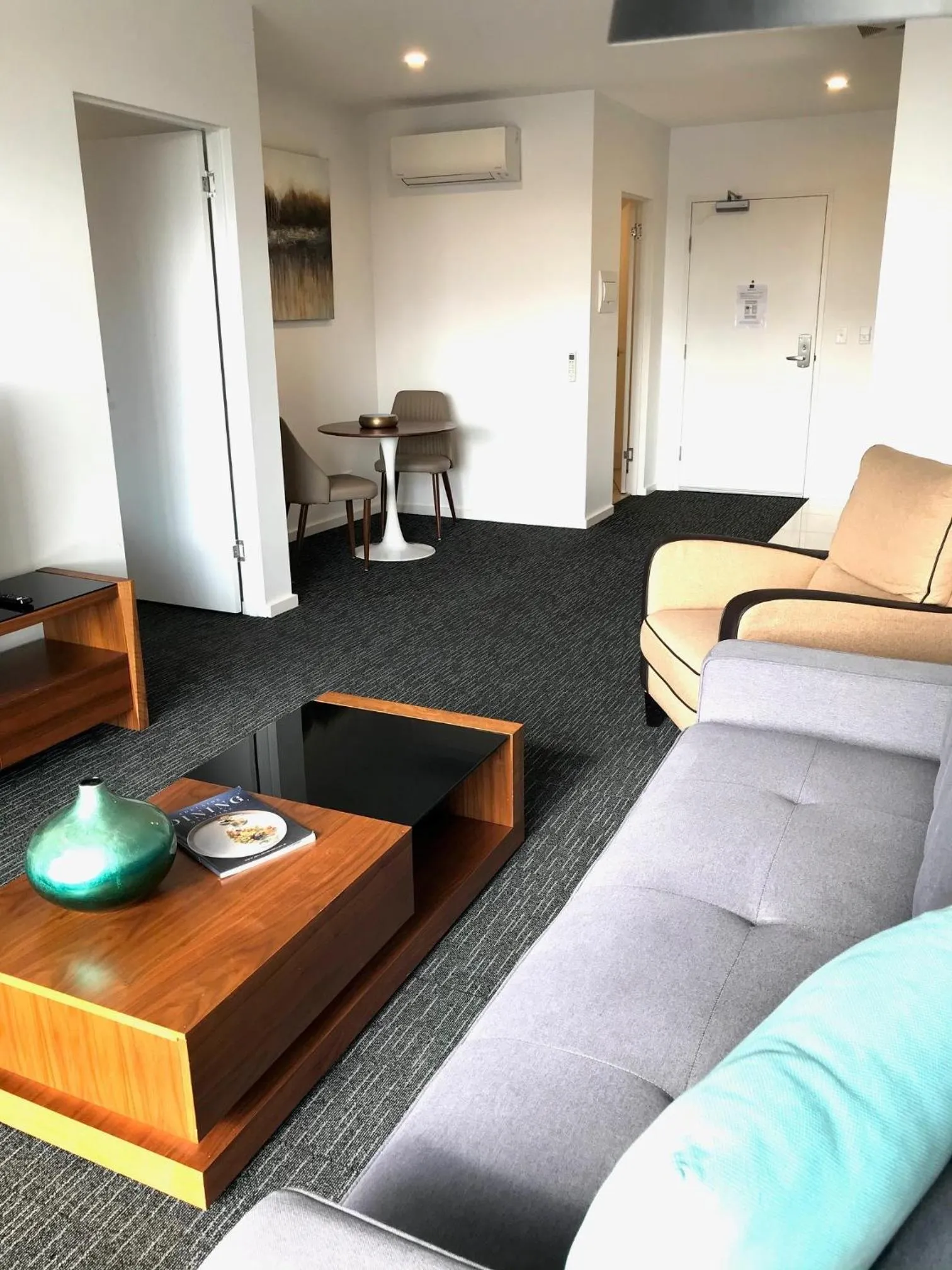 Living room in The Palms Apartments