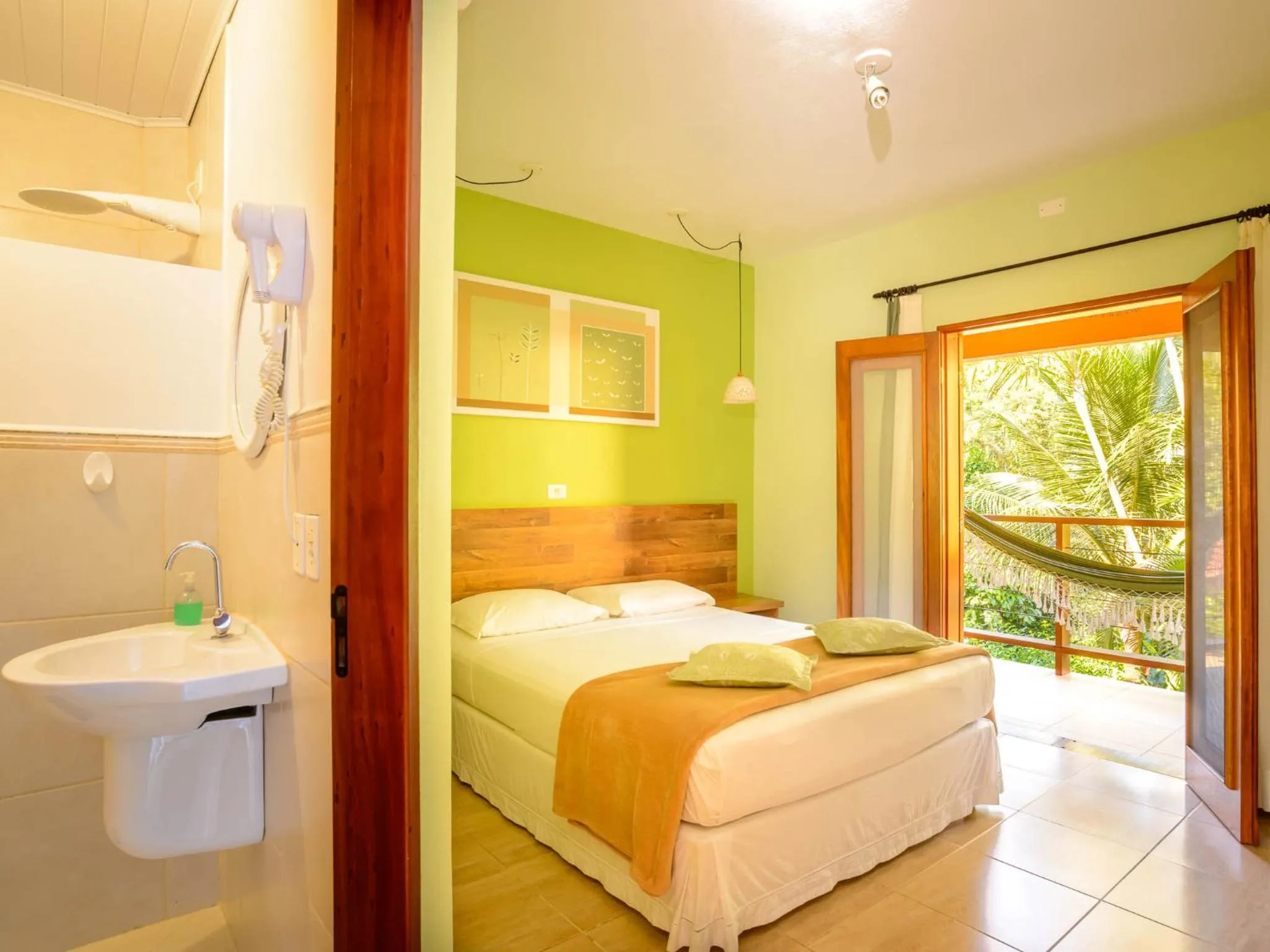 Bed in Pousada Ecoilha