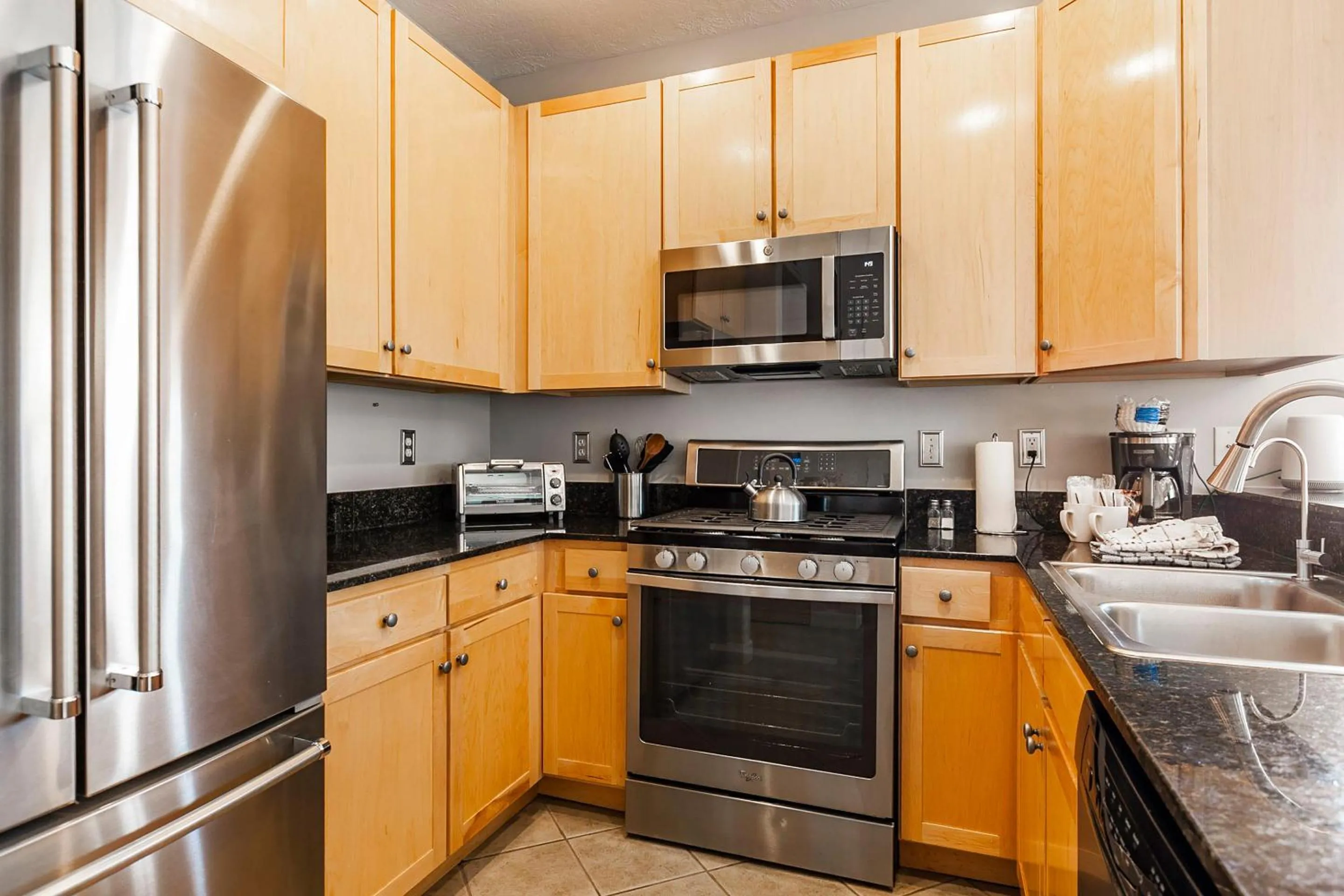 Kitchen or kitchenette in Crestview Condominiums by All Seasons Resort Lodging