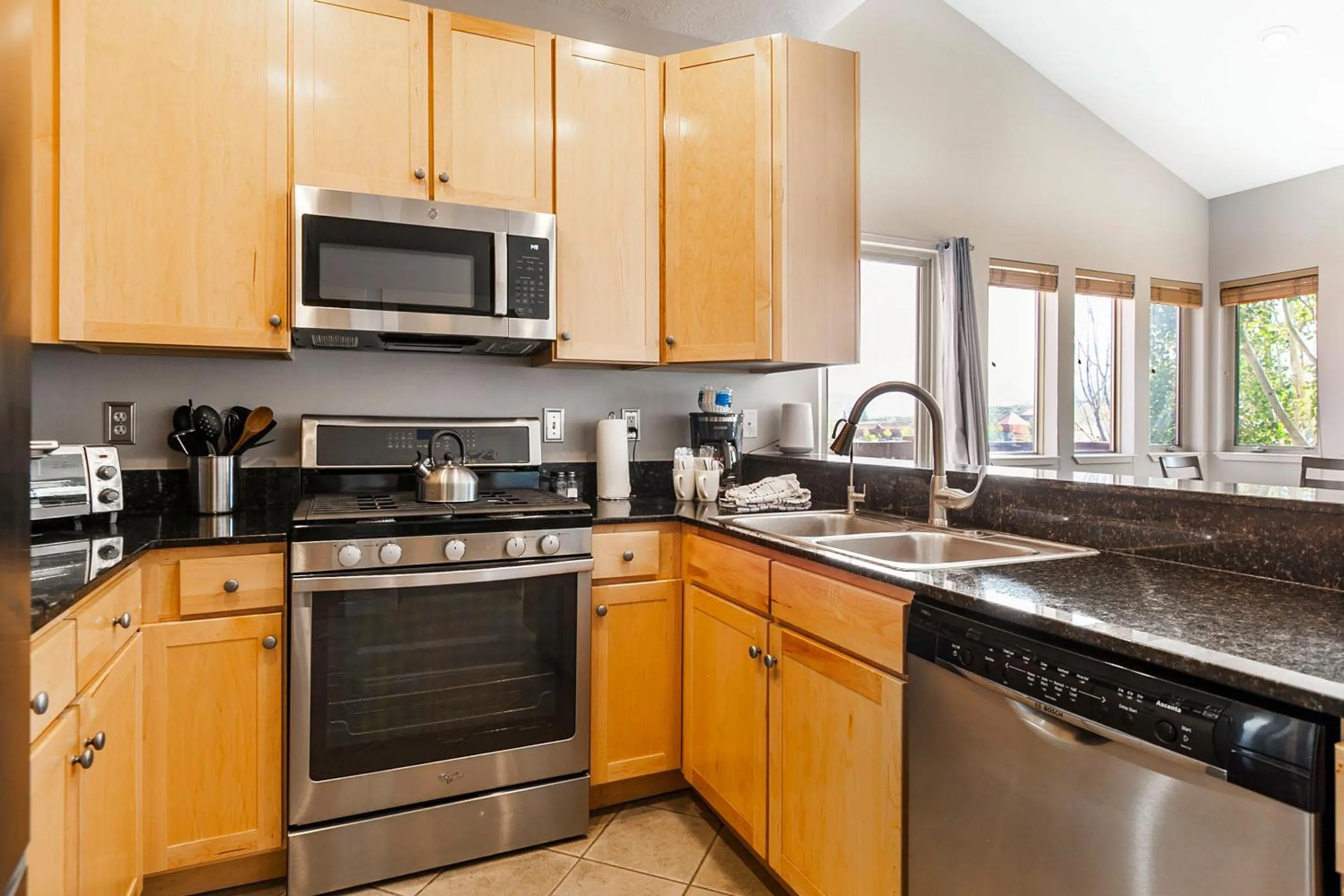 Kitchen or kitchenette in Crestview Condominiums by All Seasons Resort Lodging