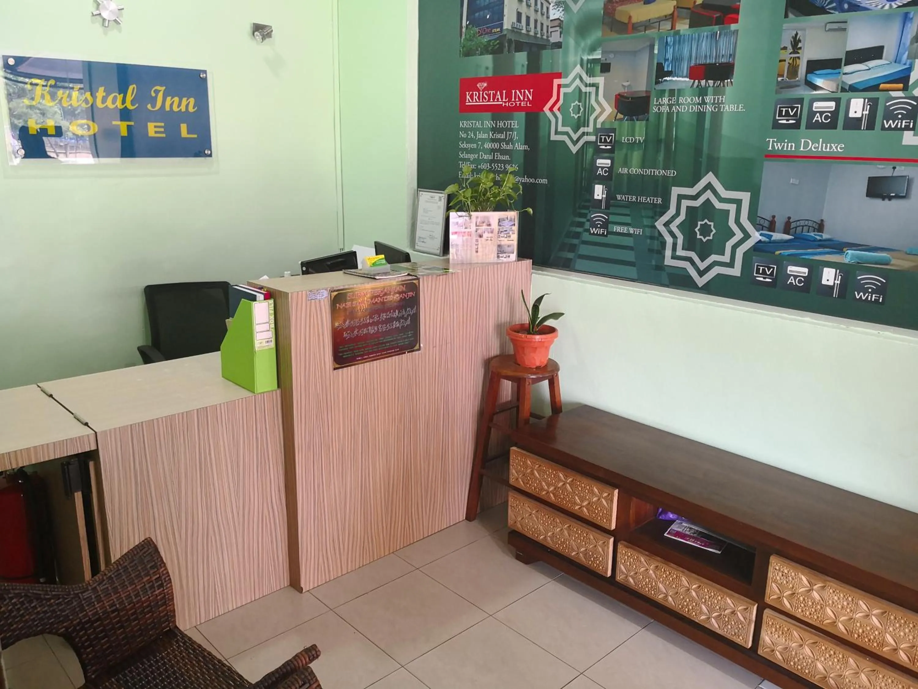 Lobby or reception in Kristal Inn Hotel UITM Shah Alam