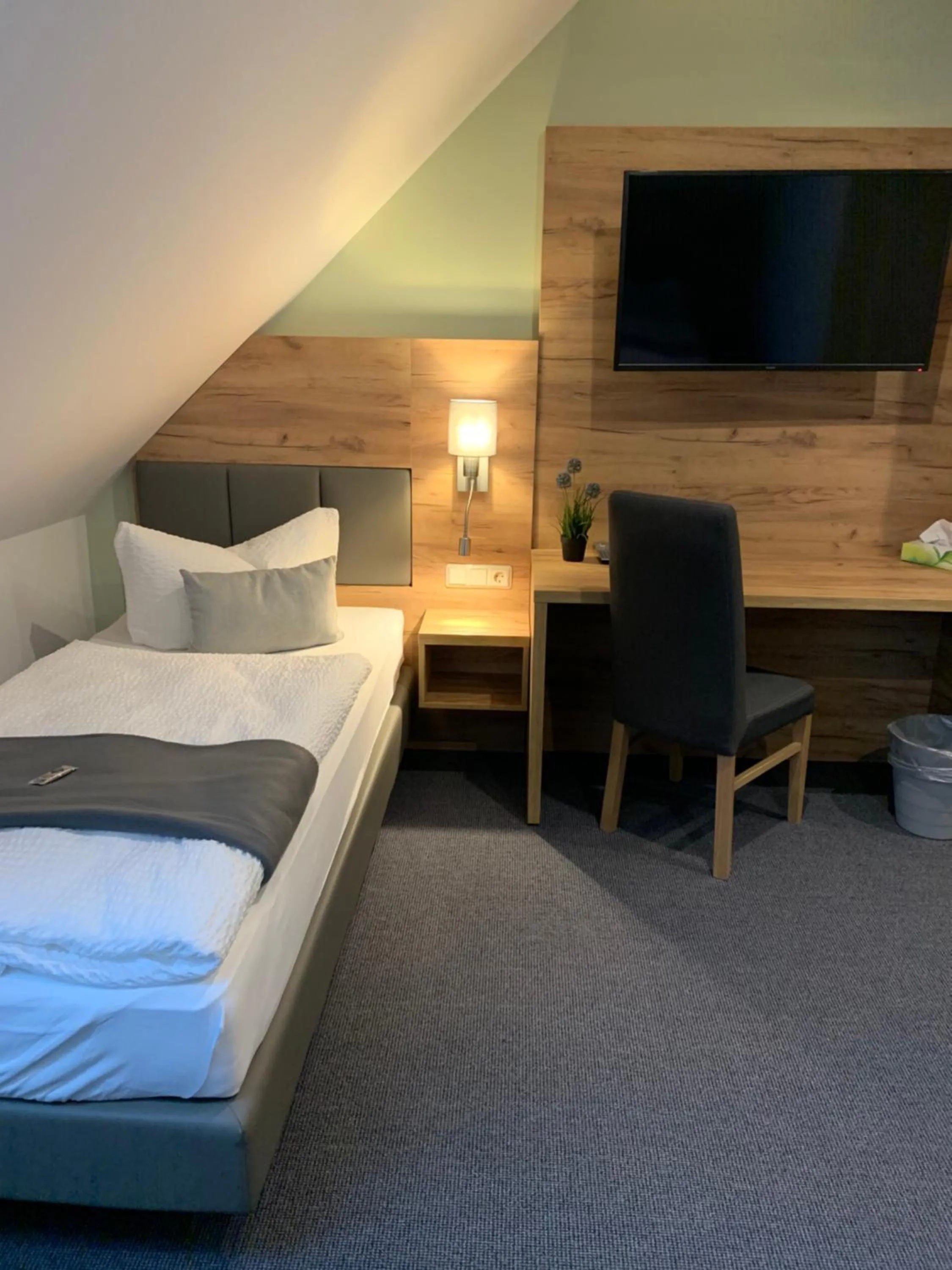 Bed in City-Hotel-Wolgast