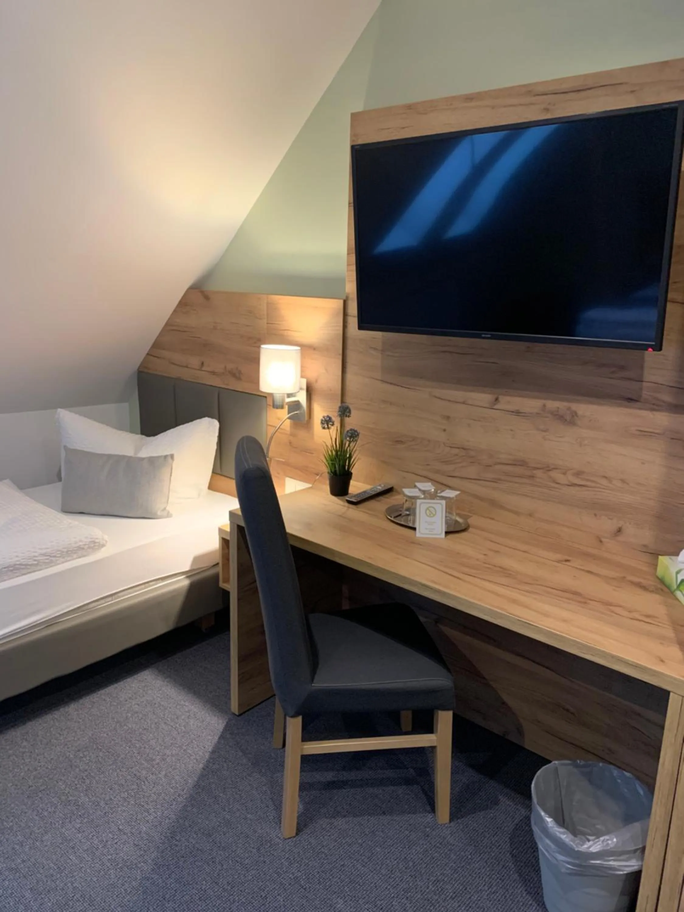 Bed in City-Hotel-Wolgast