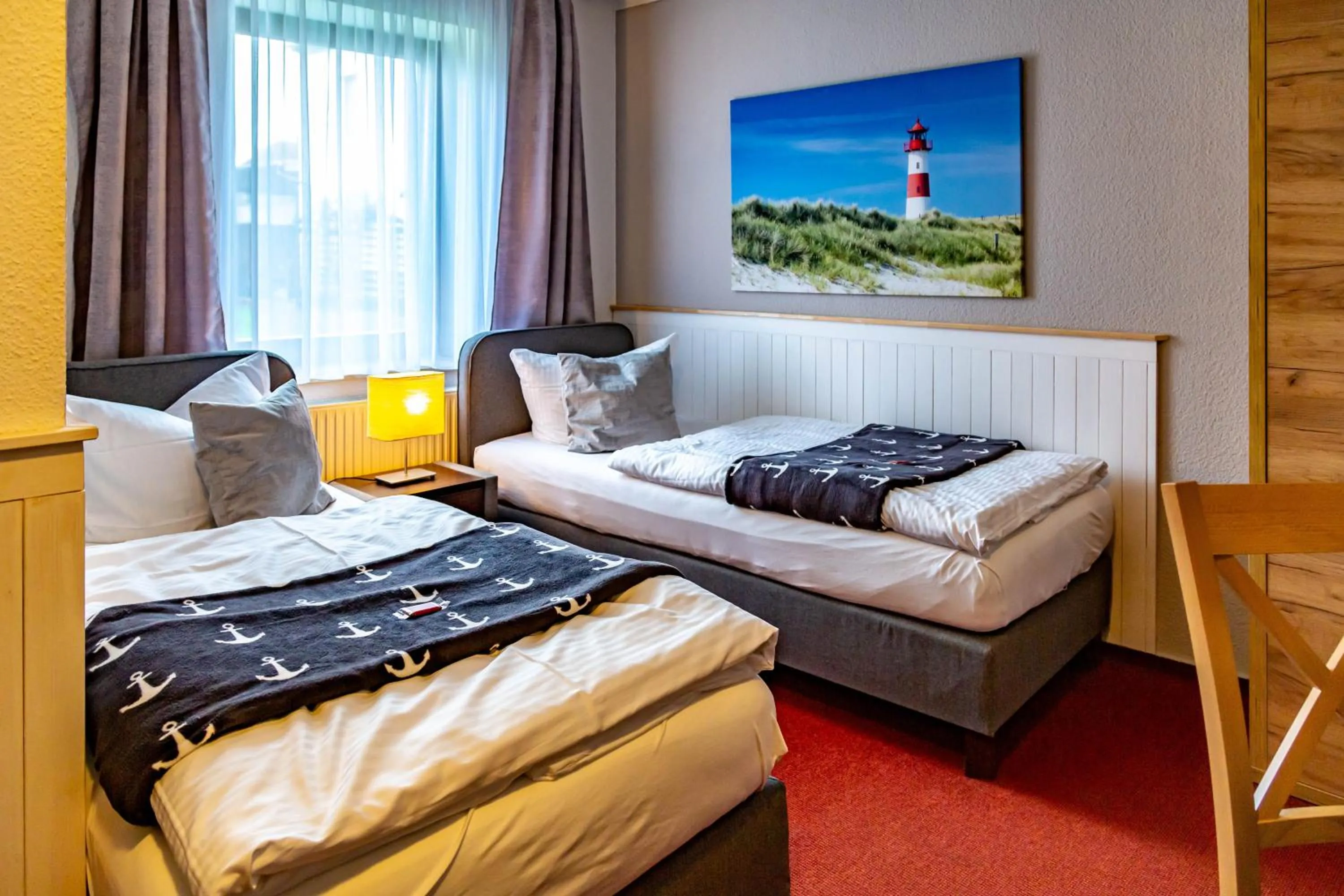 Bed in City-Hotel-Wolgast