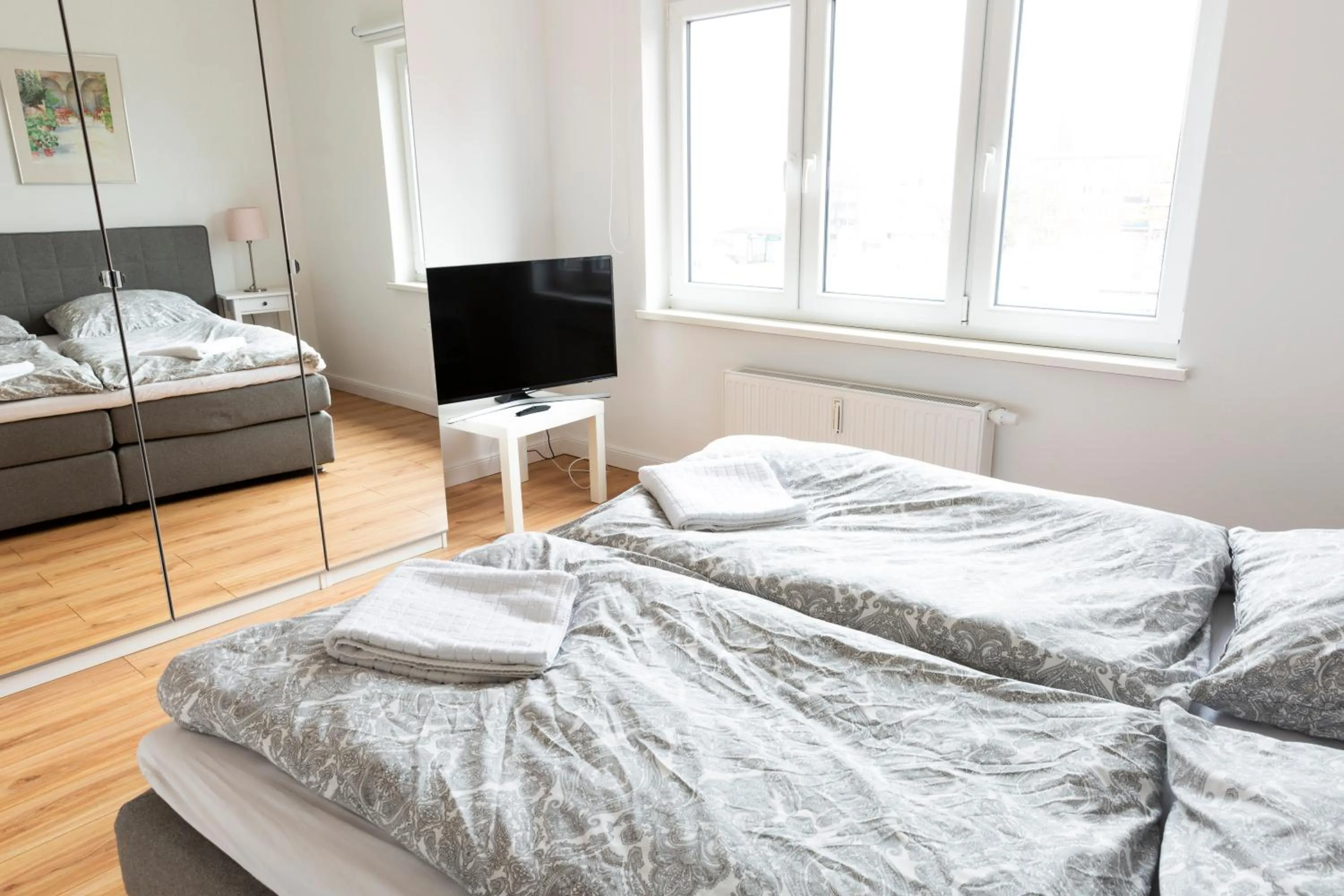 Bedroom, Bed in Arbio I Dehnhaide Apartments