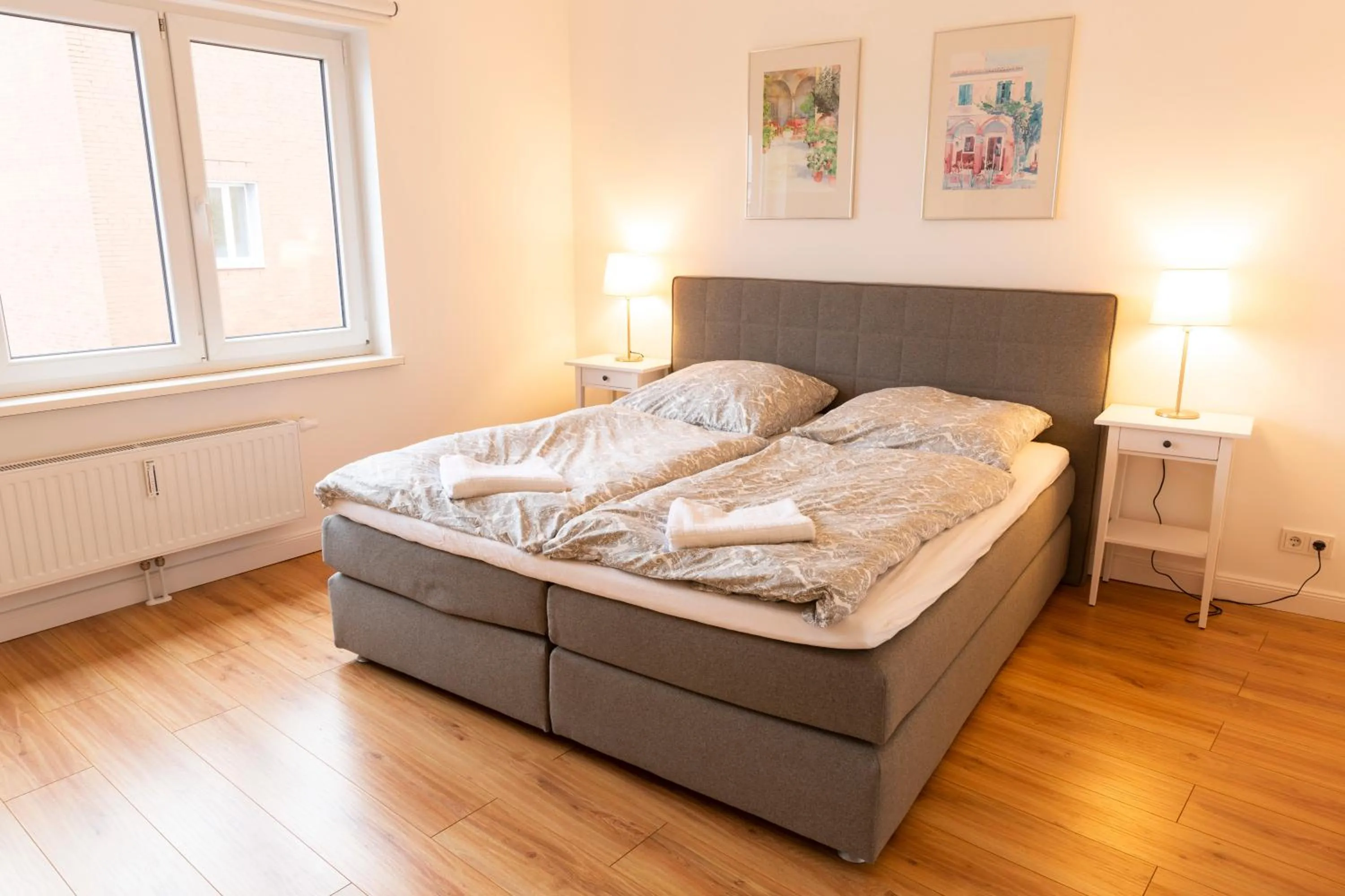 Bedroom, Bed in Arbio I Dehnhaide Apartments