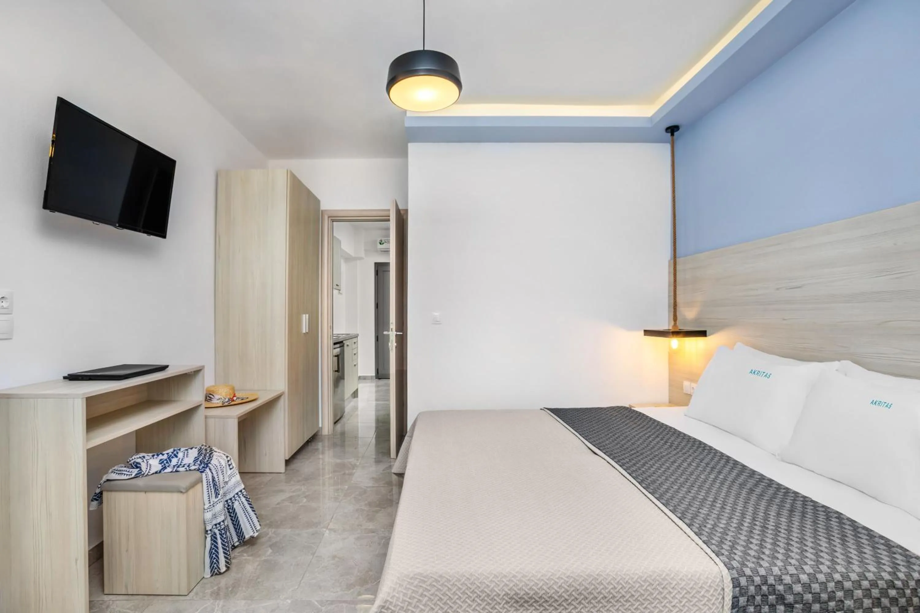 Bedroom, Bed in Akritas Hotel Pefkochori