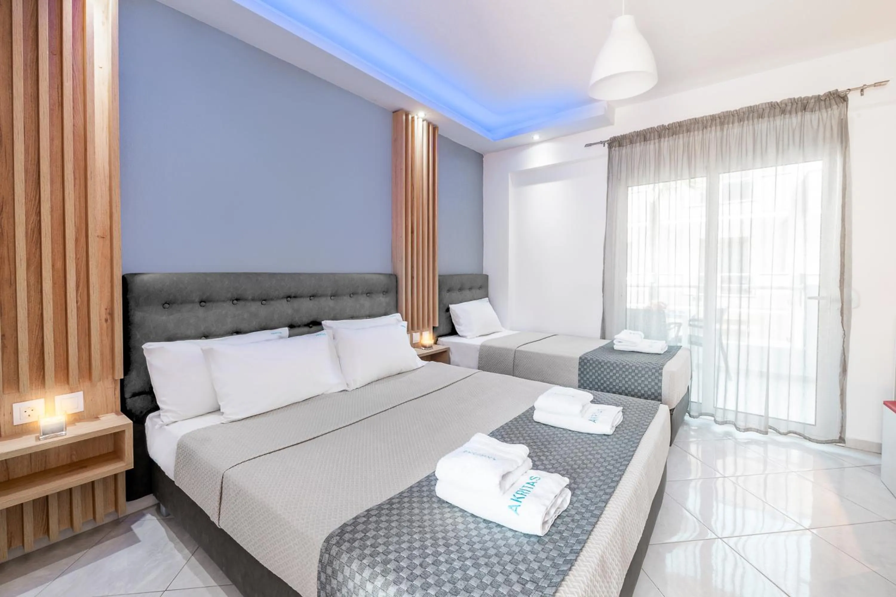 Photo of the whole room, Bed in Akritas Hotel Pefkochori