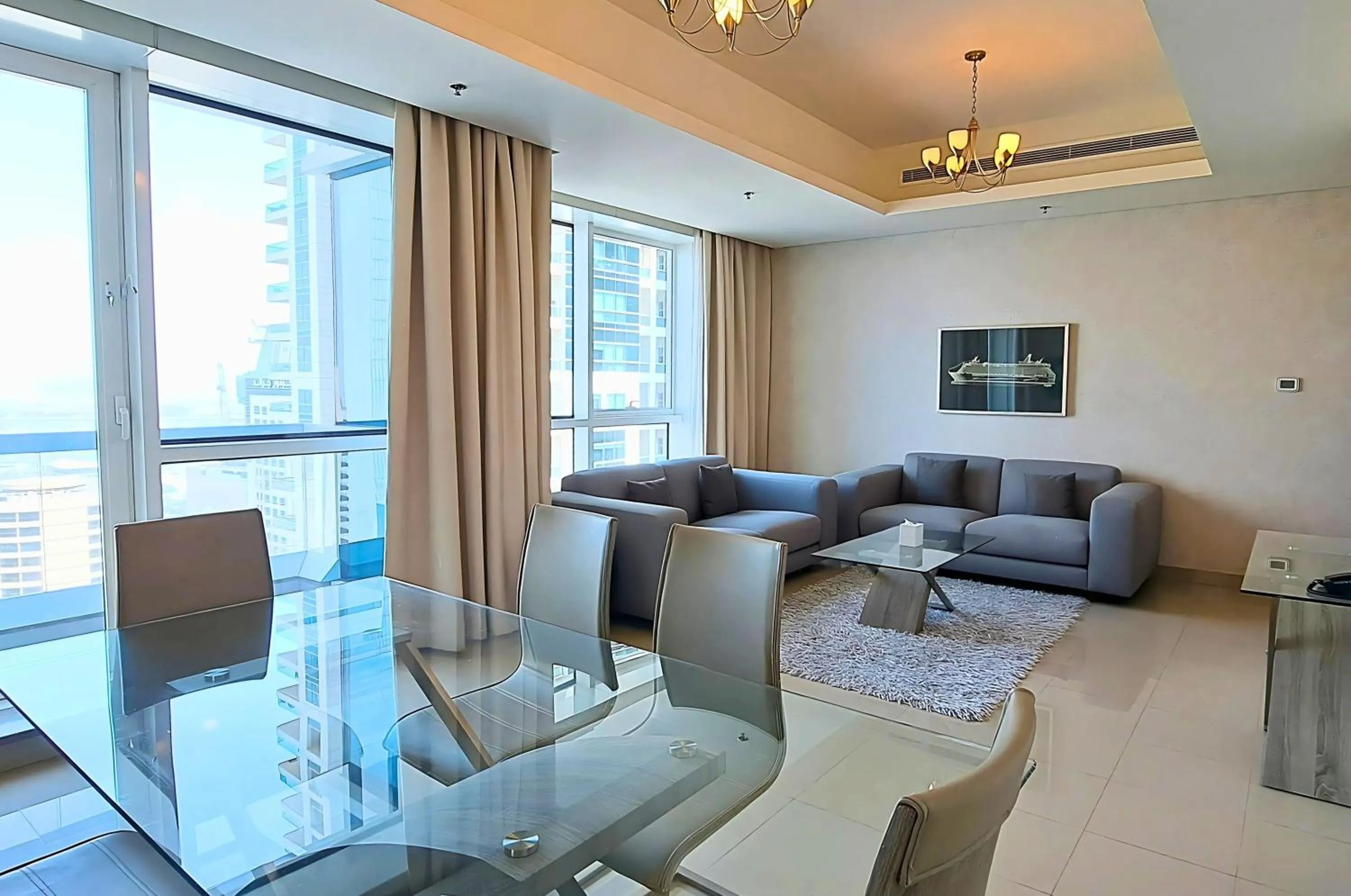 Living room in Barceló Residences Dubai Marina