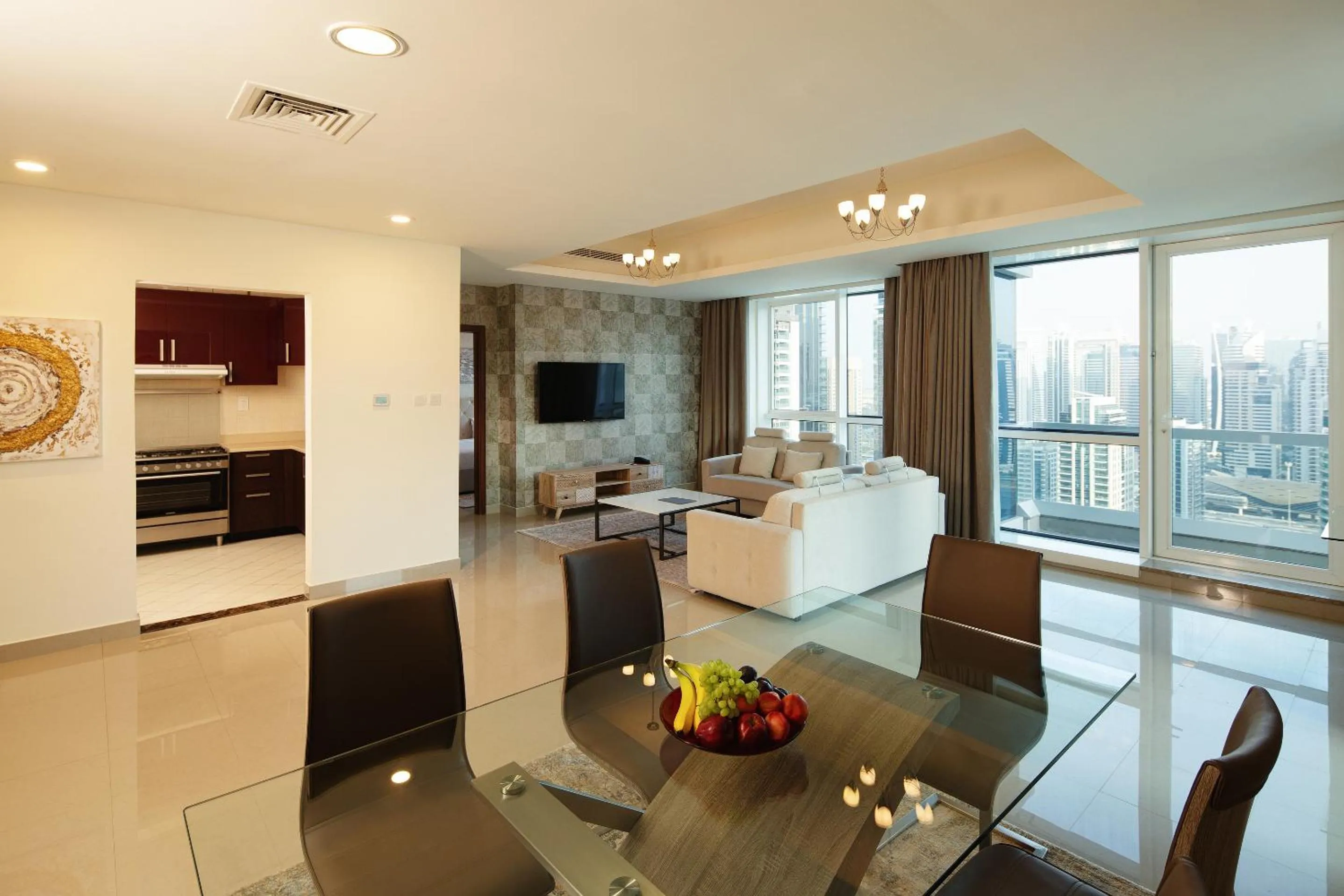 Living room in Barceló Residences Dubai Marina