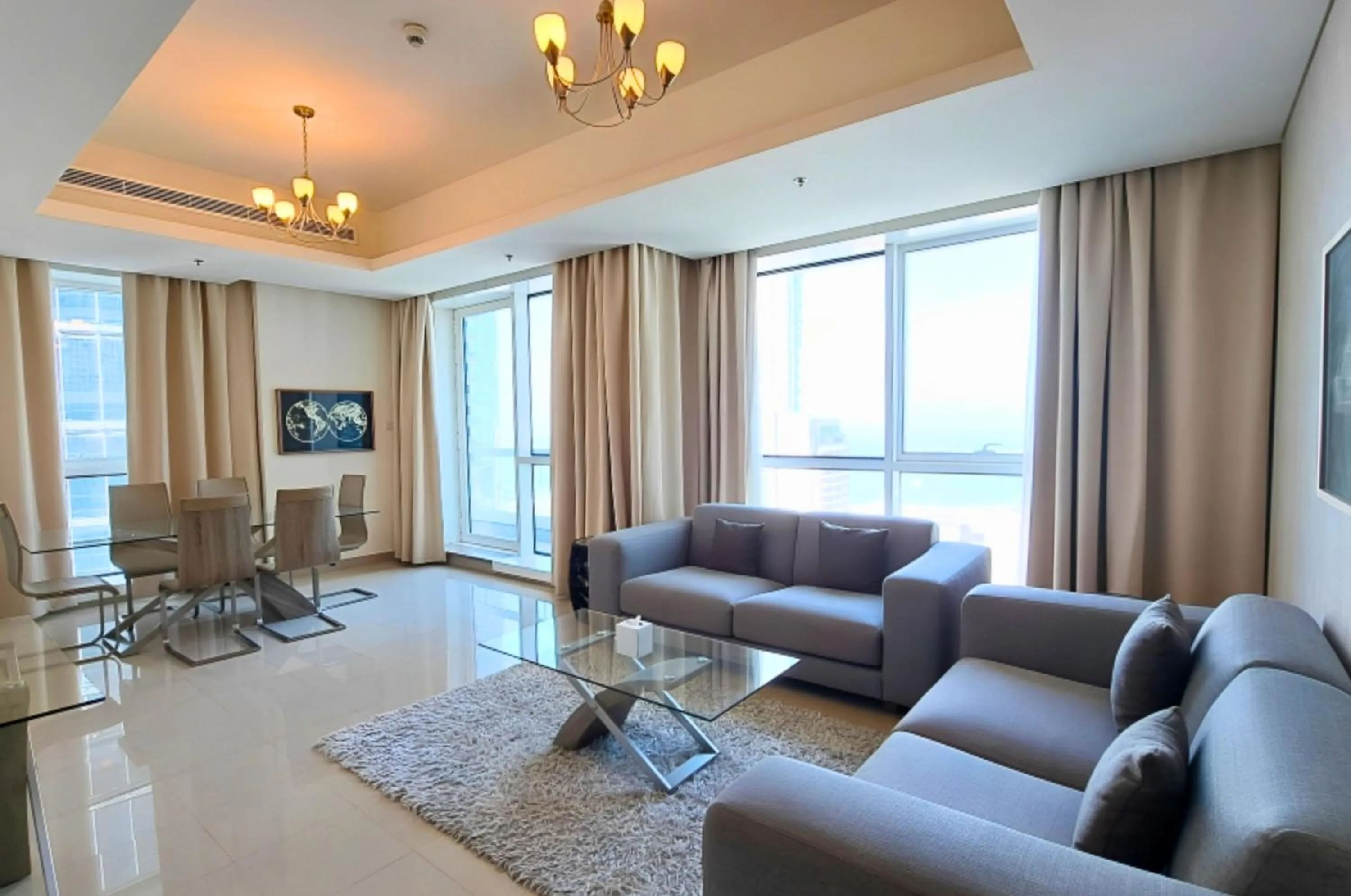 Living room in Barceló Residences Dubai Marina
