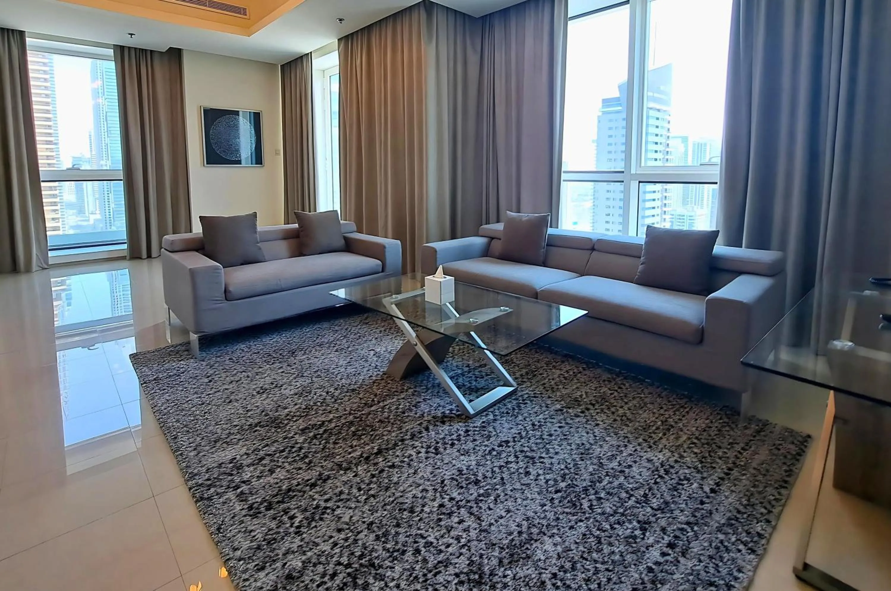 Living room in Barceló Residences Dubai Marina