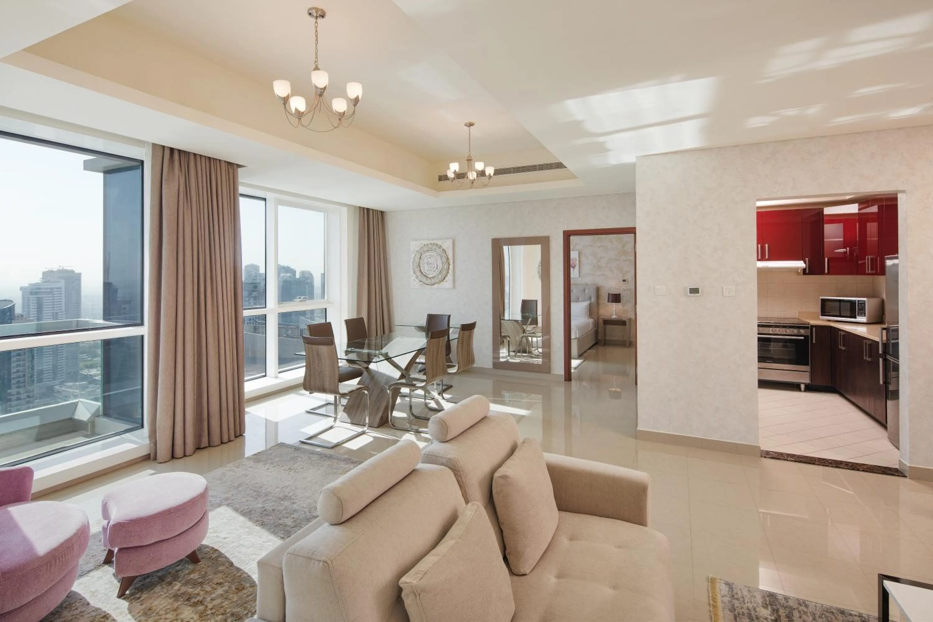 Living room in Barceló Residences Dubai Marina