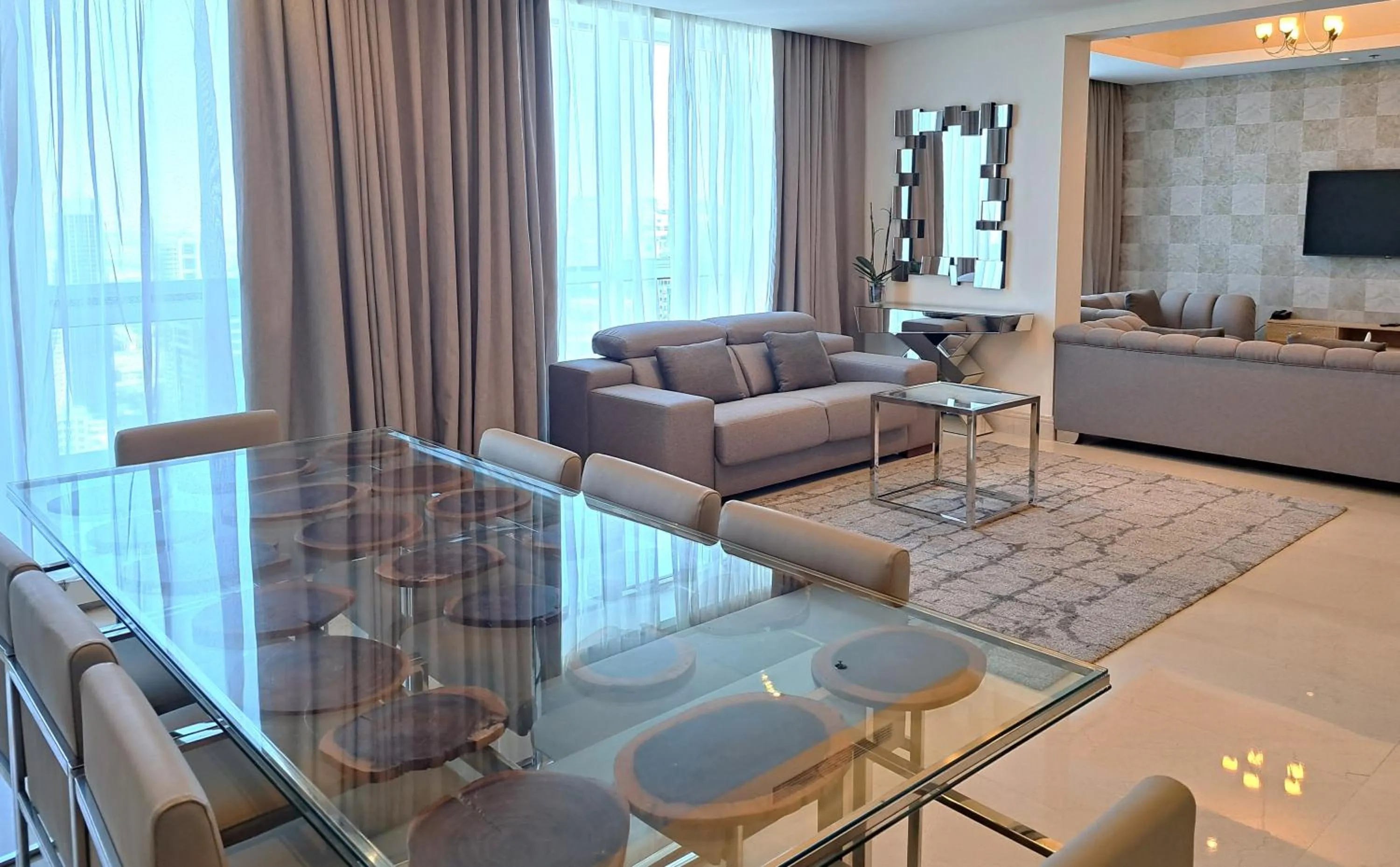 Living room in Barceló Residences Dubai Marina