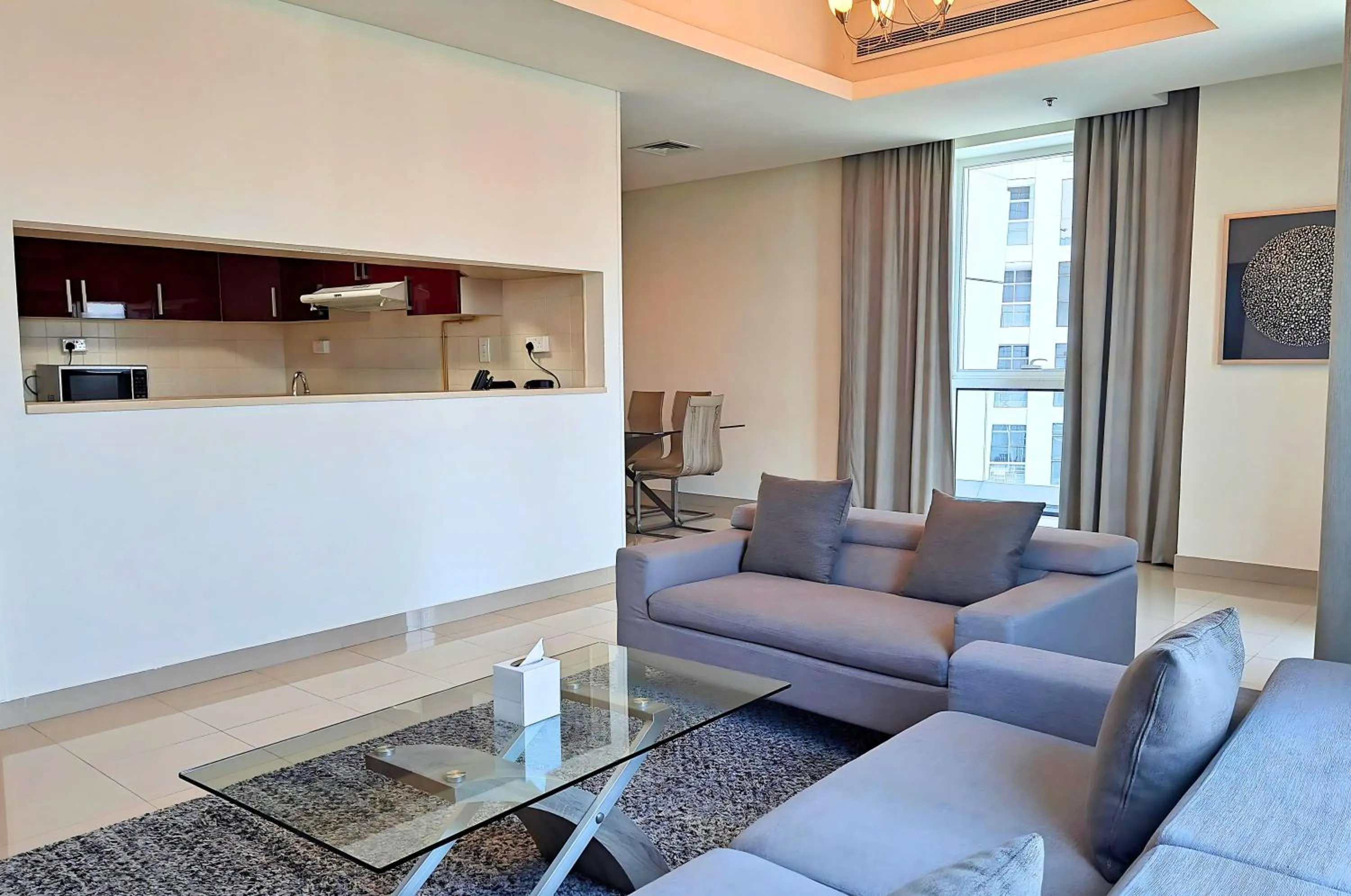 Living room in Barceló Residences Dubai Marina