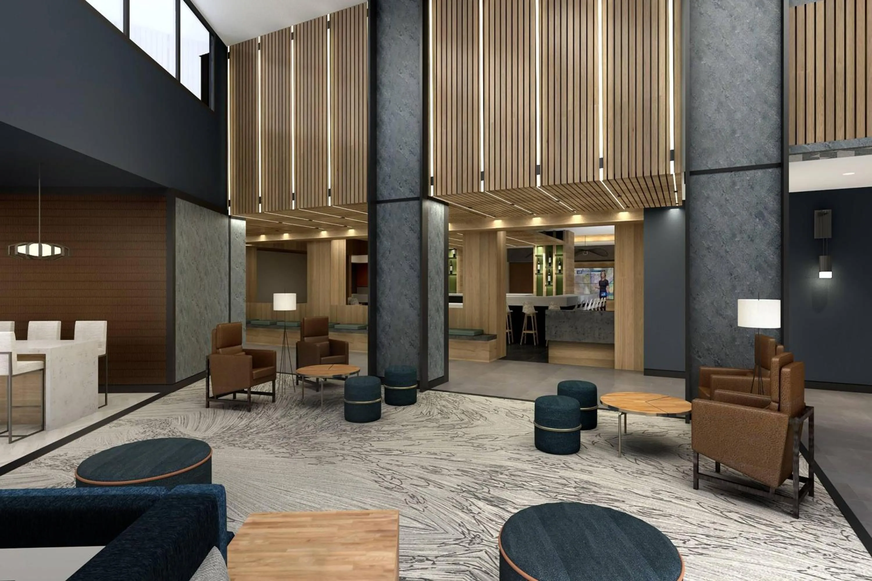 Lobby or reception in Chicago Marriott Schaumburg