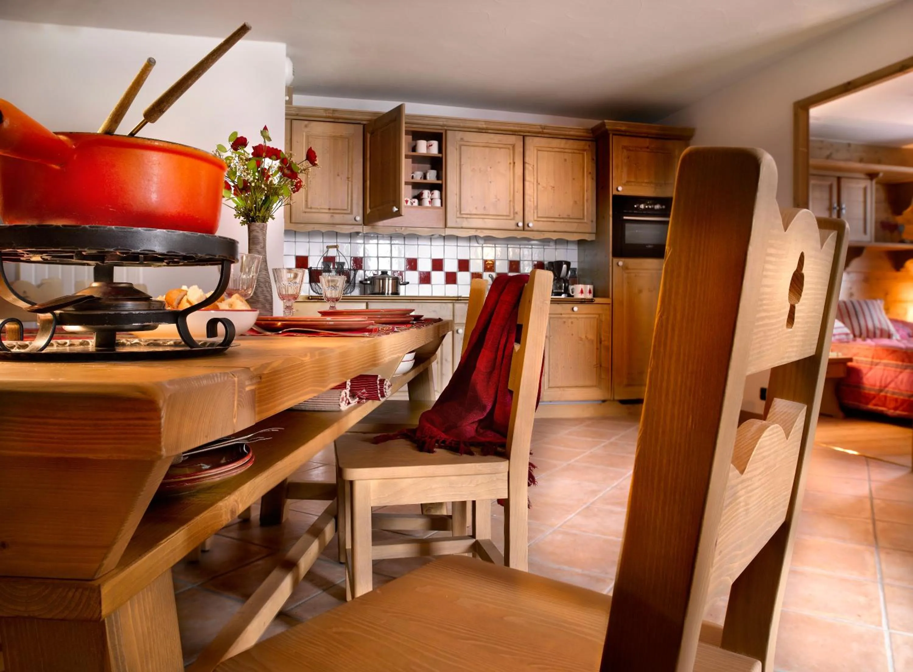 Kitchen or kitchenette in CGH Résidence Boutique Le Nevada