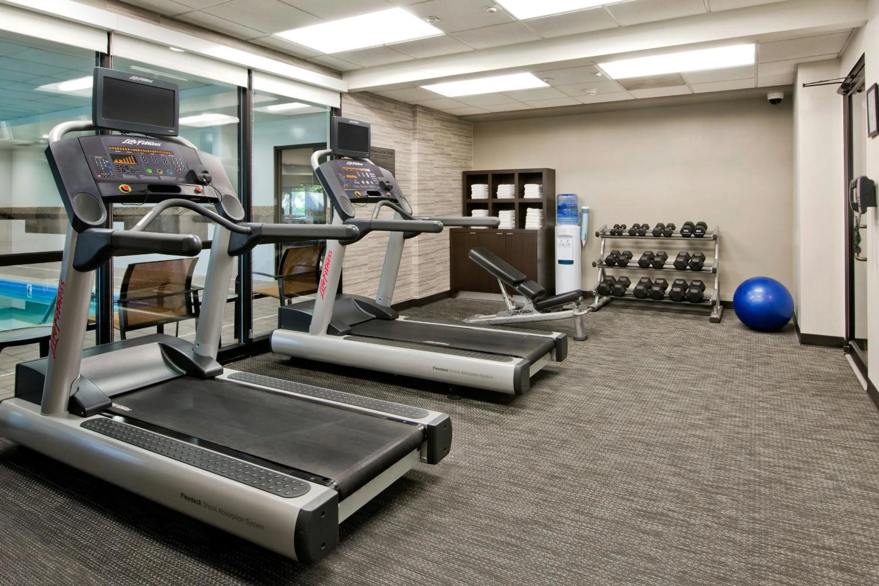 Fitness centre/facilities in Courtyard by Marriott Charlotte Ballantyne