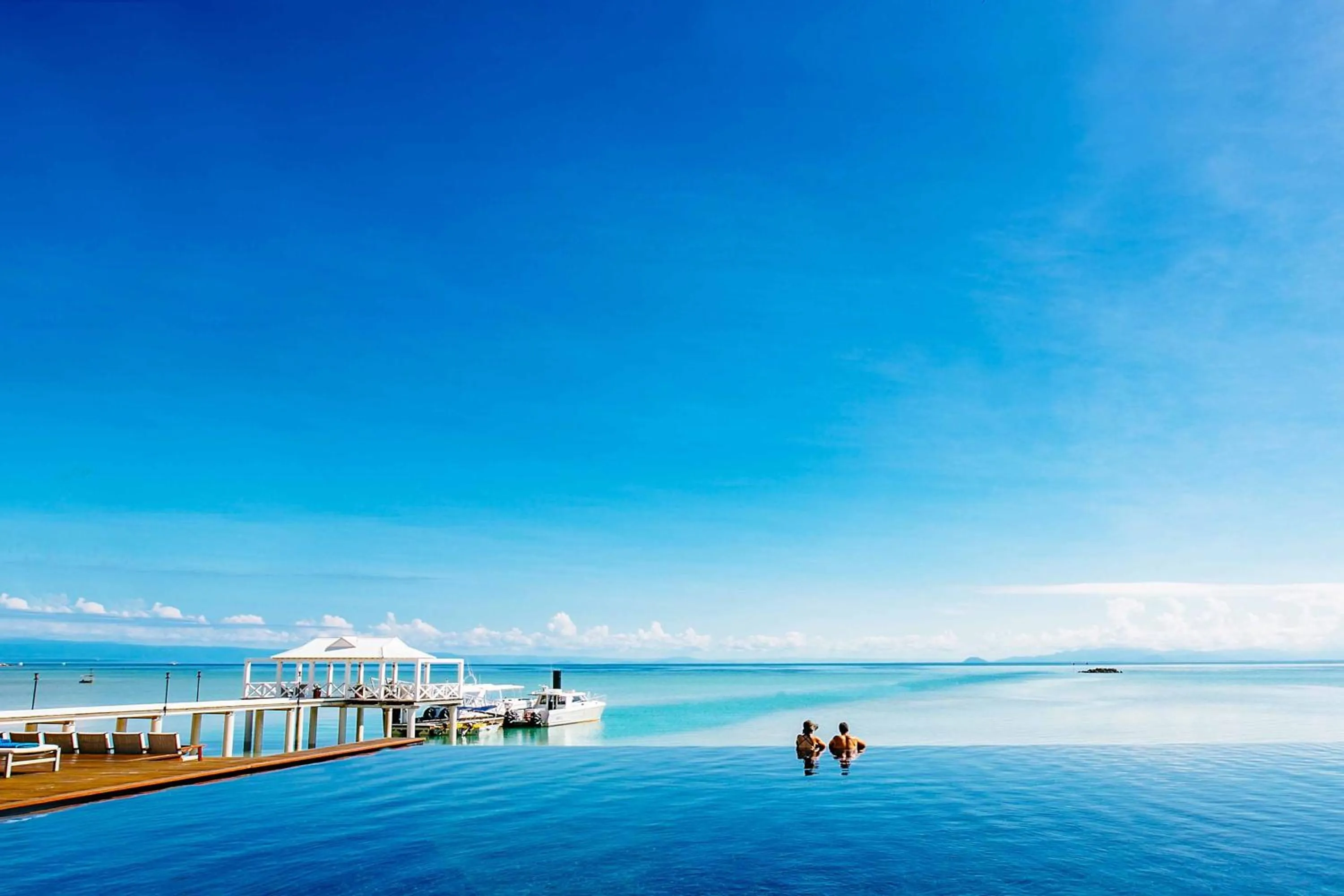 Pool view in Orpheus Island Lodge