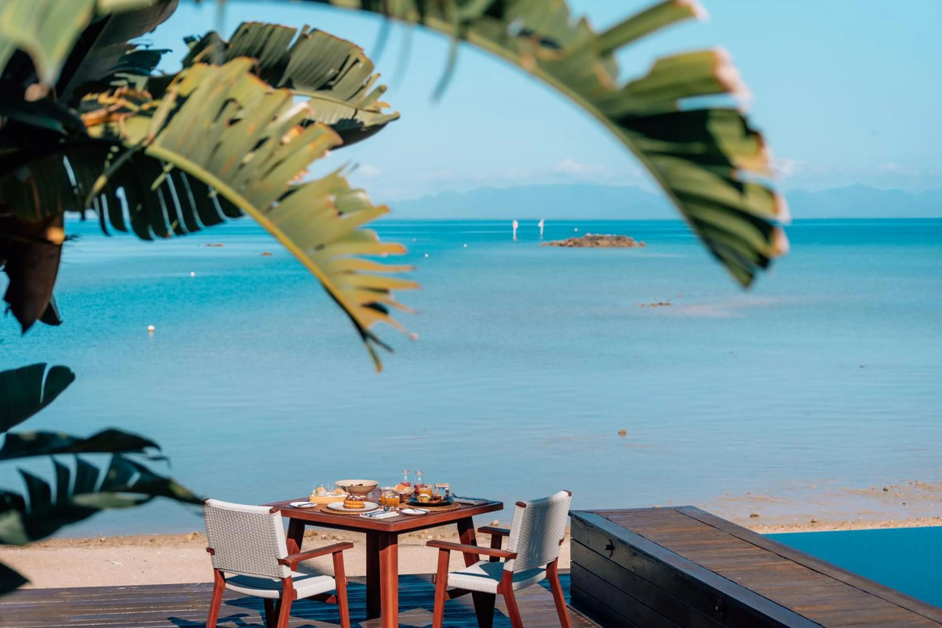 Dining area in Orpheus Island Lodge