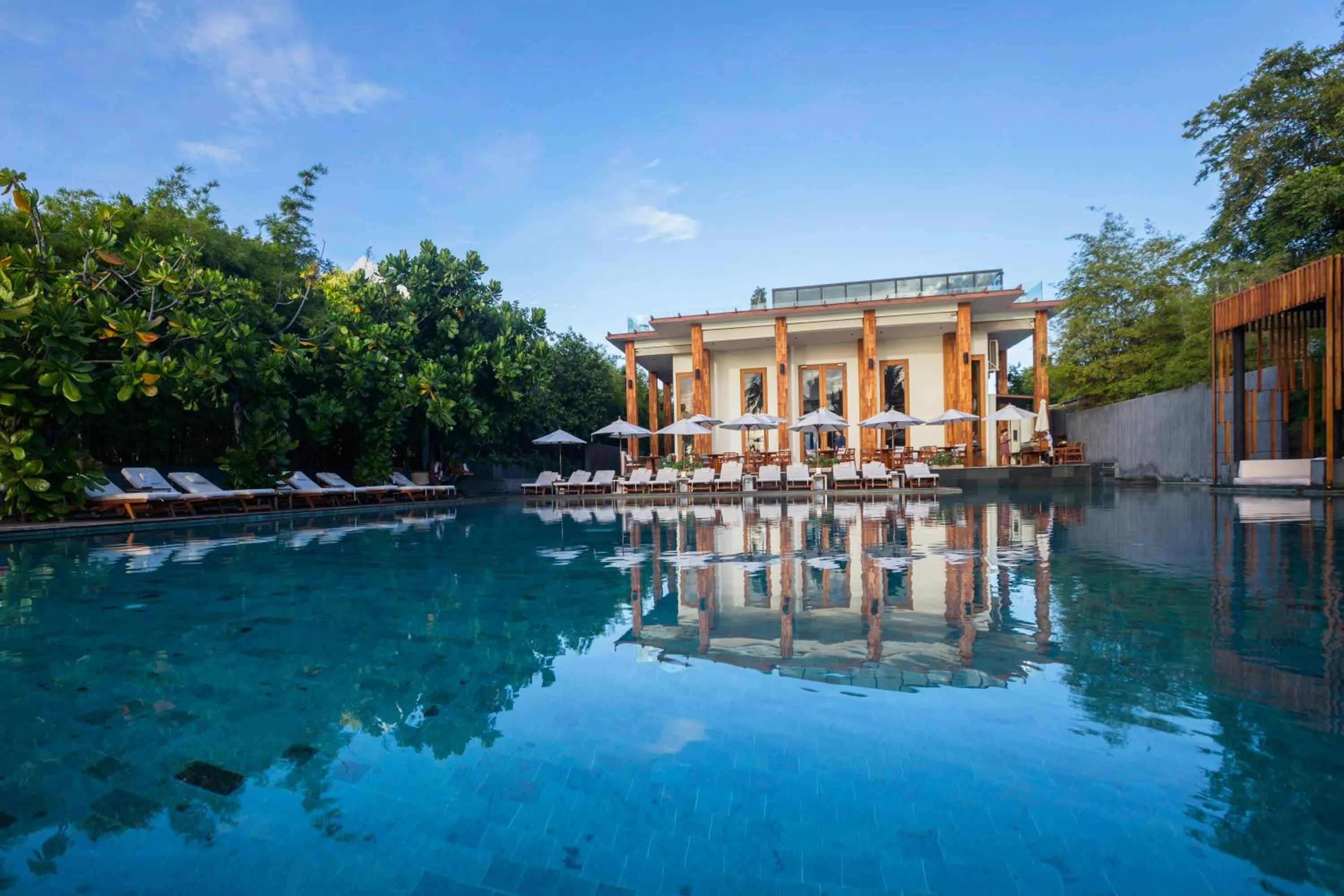 Pool view in Cape Nidhra Hotel