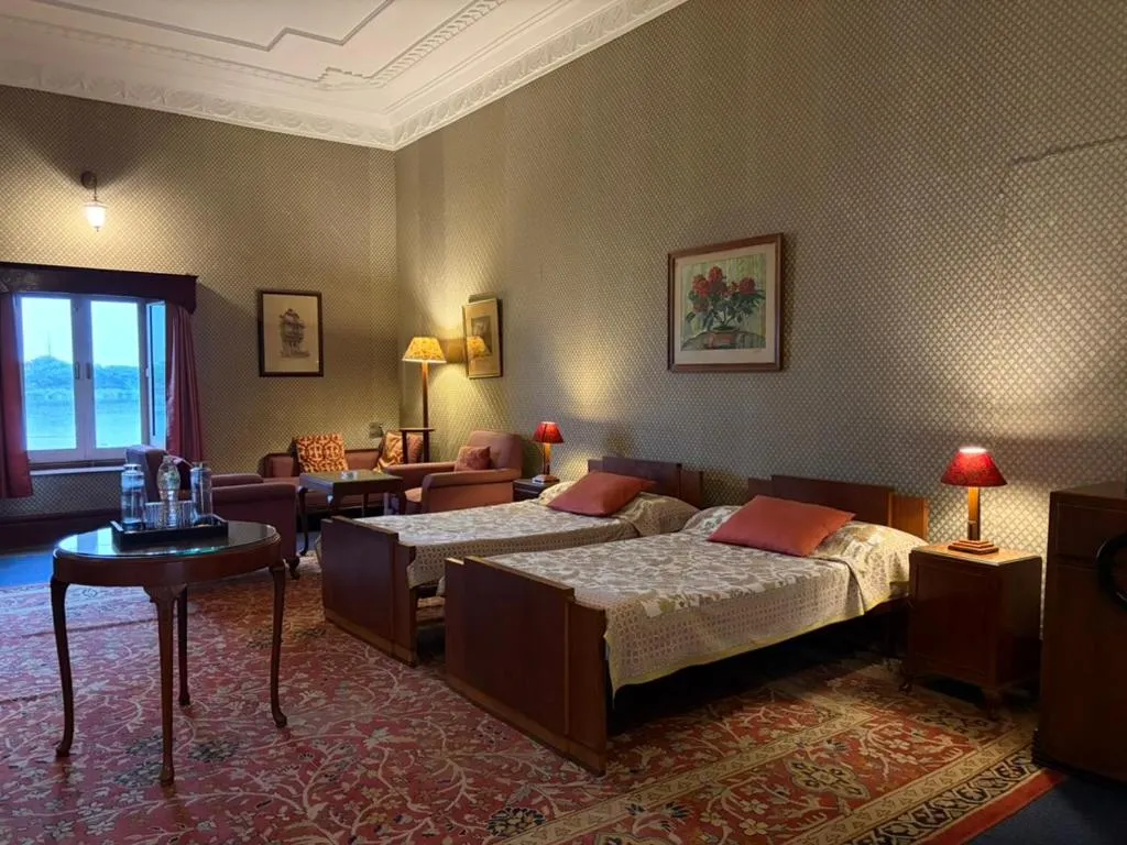 Bed in Udai Bilas Palace