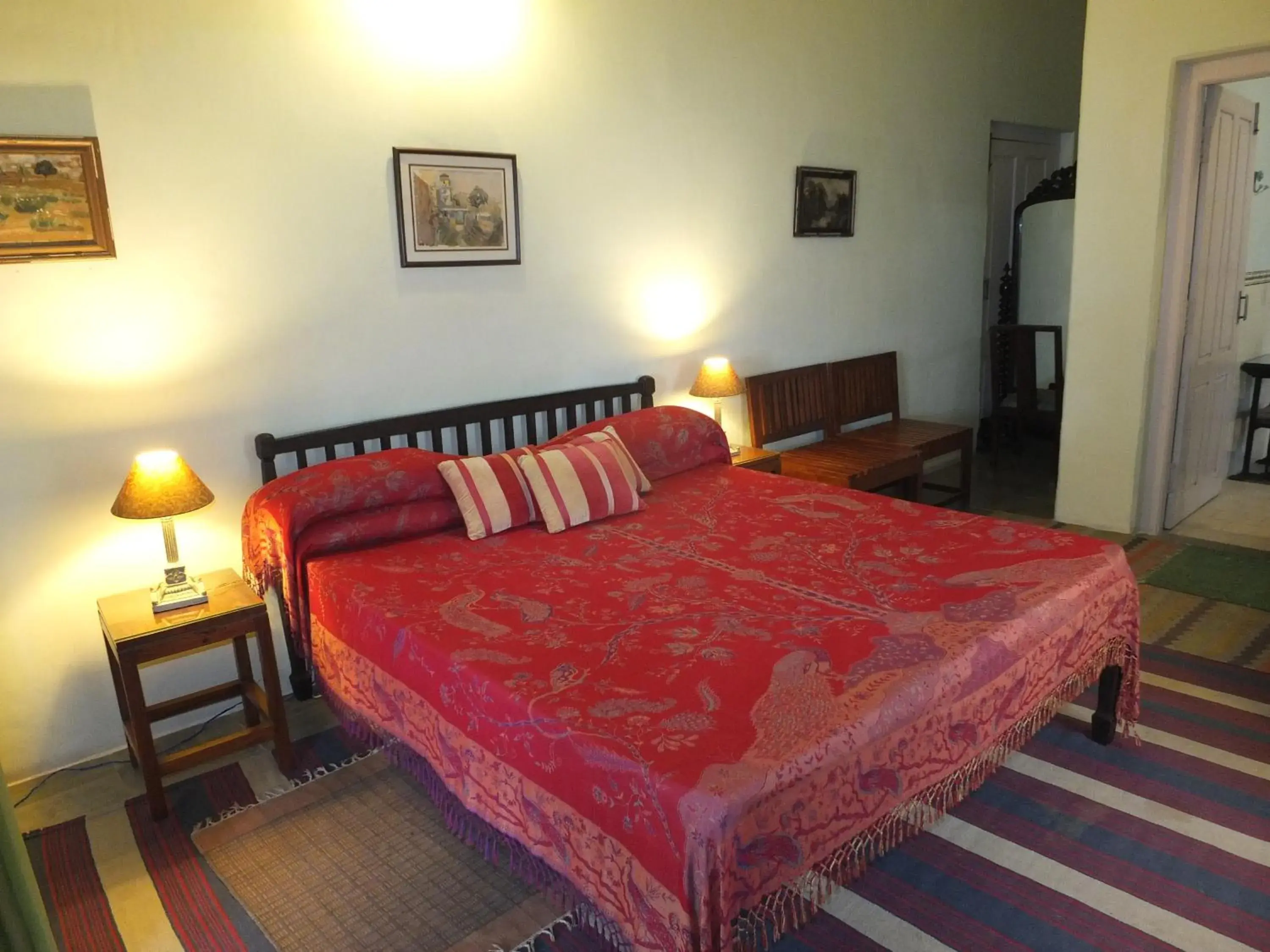 Bed in Udai Bilas Palace Bed in Udai Bilas Palace