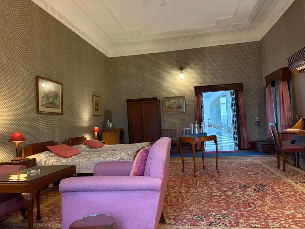 Bed in Udai Bilas Palace