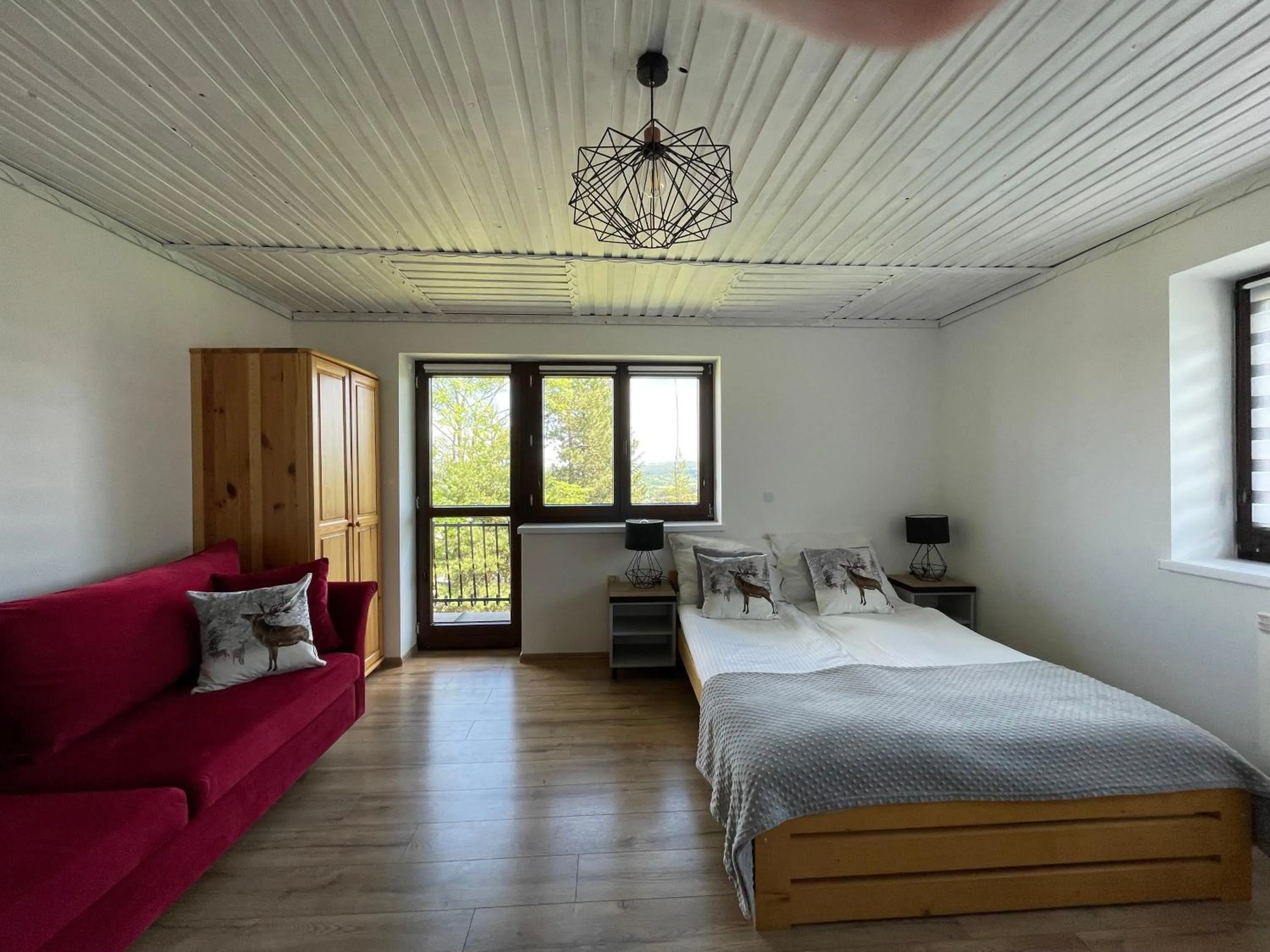 Sauna, Bed in Pokoje Gościnne u Hanki