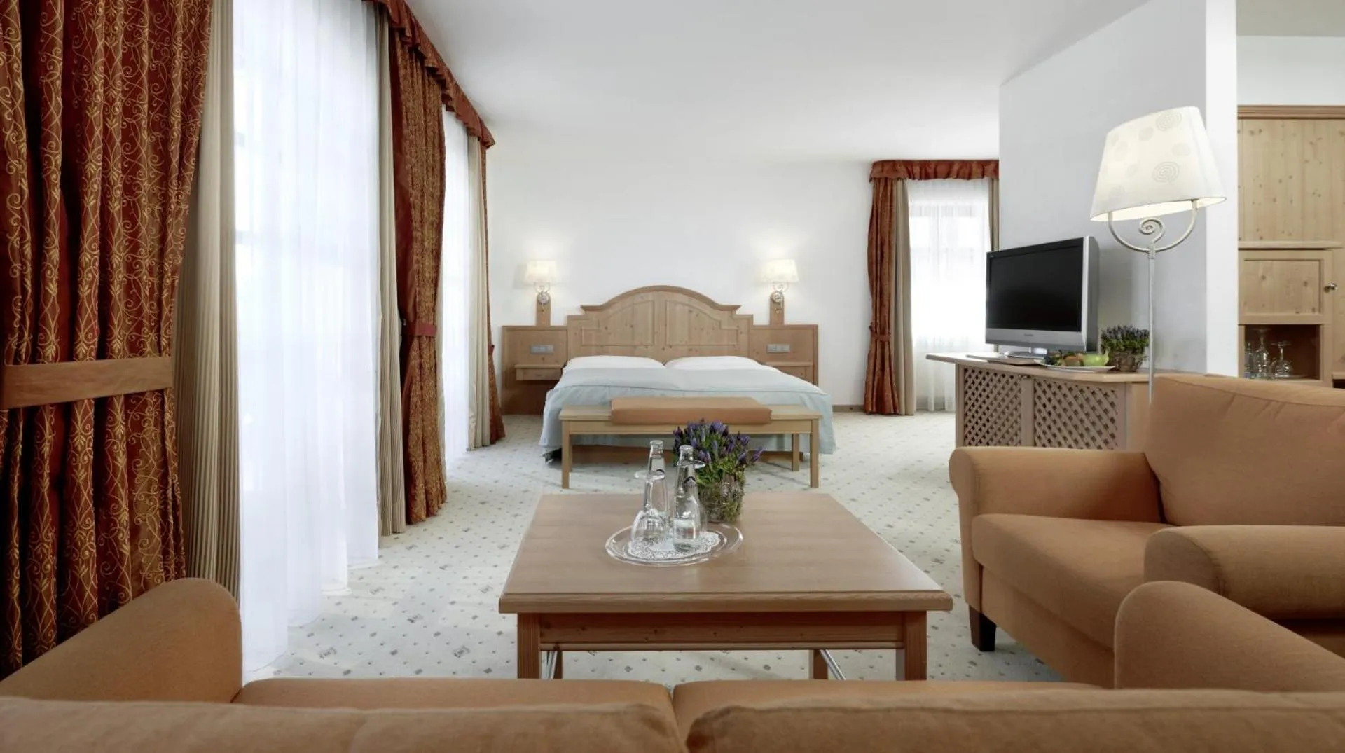 Living room, Bed in Margarethenhof am Tegernsee