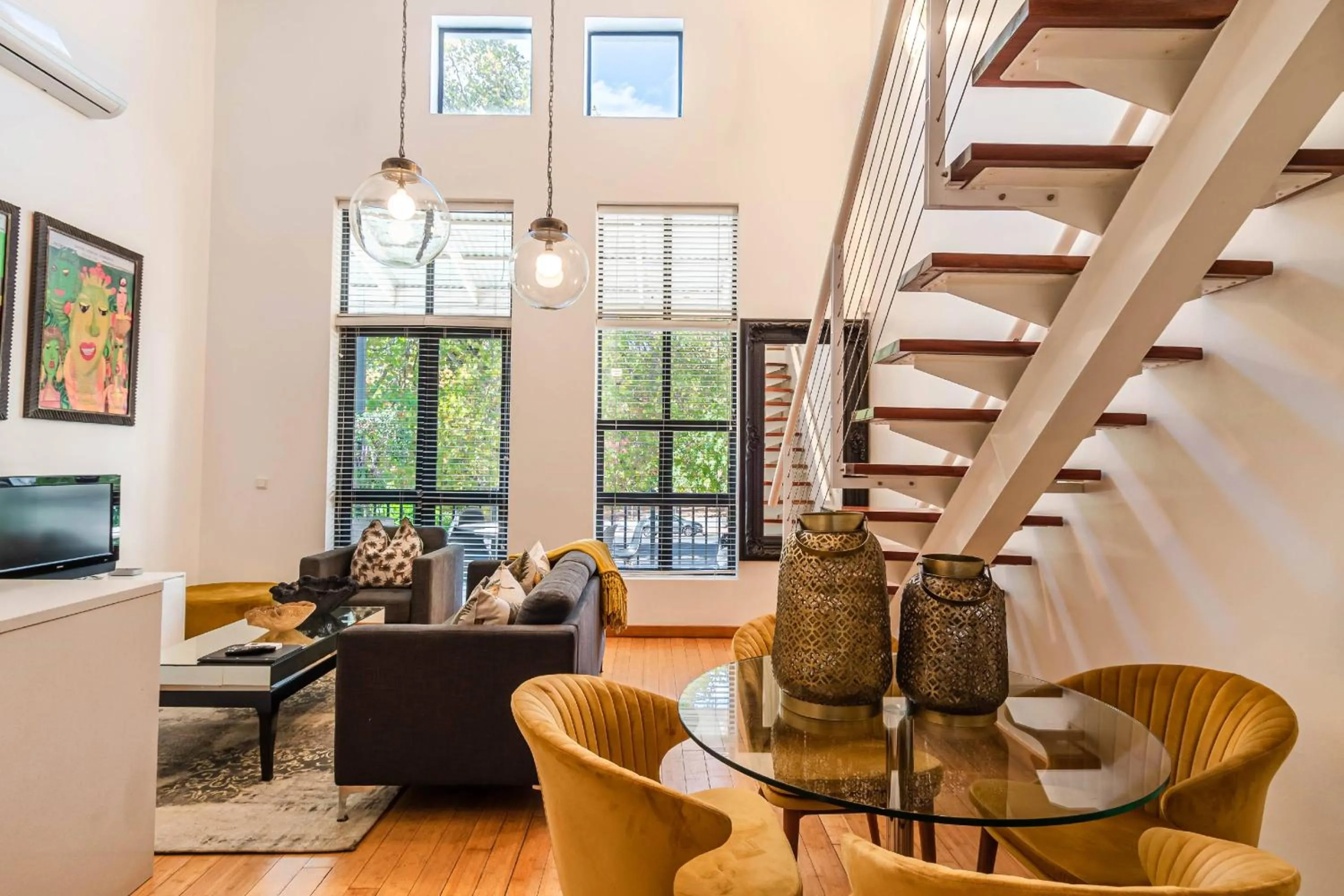 Living room in The Ivy Apartments Franschhoek