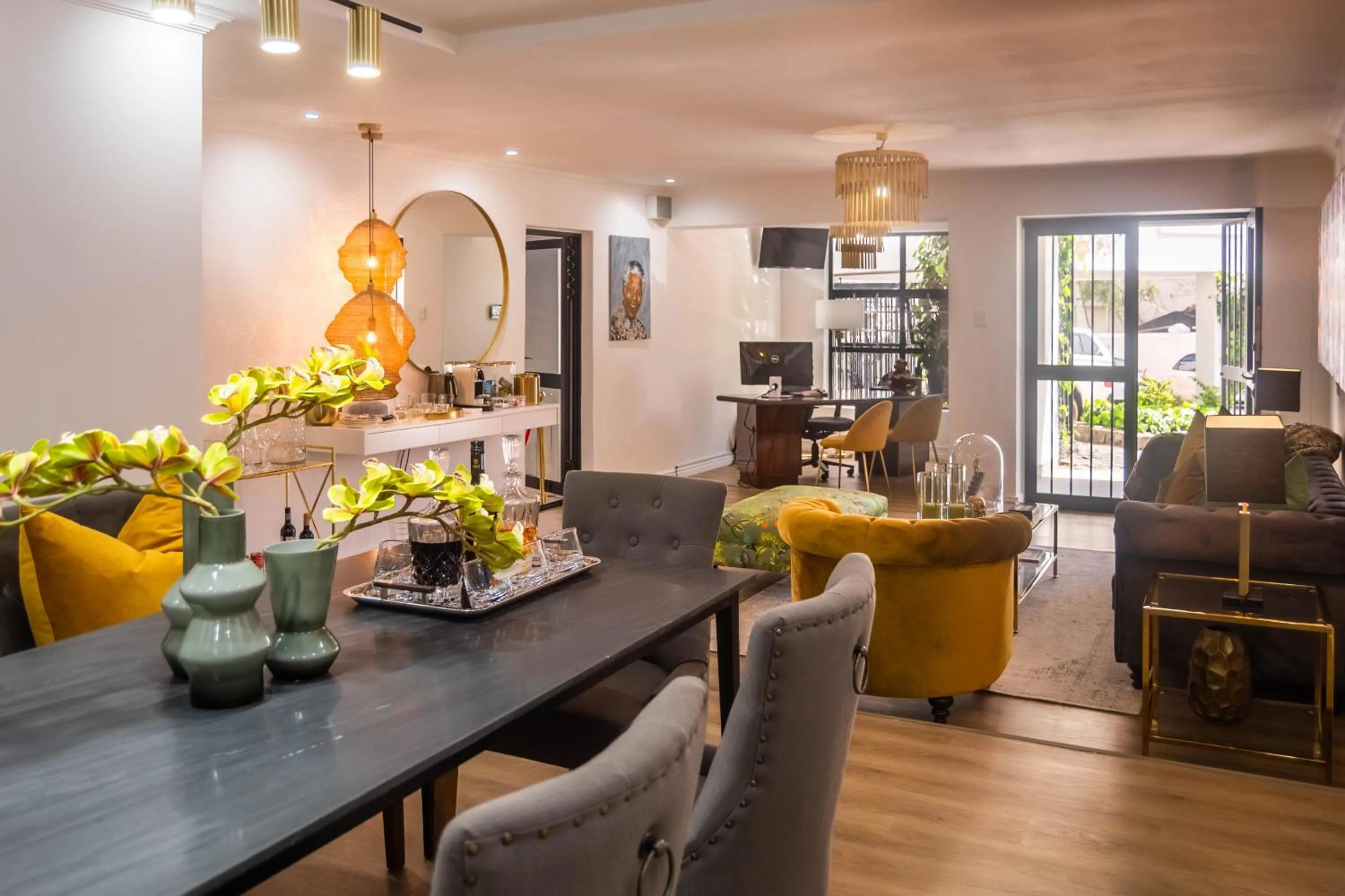 Communal lounge/ TV room in The Ivy Apartments Franschhoek