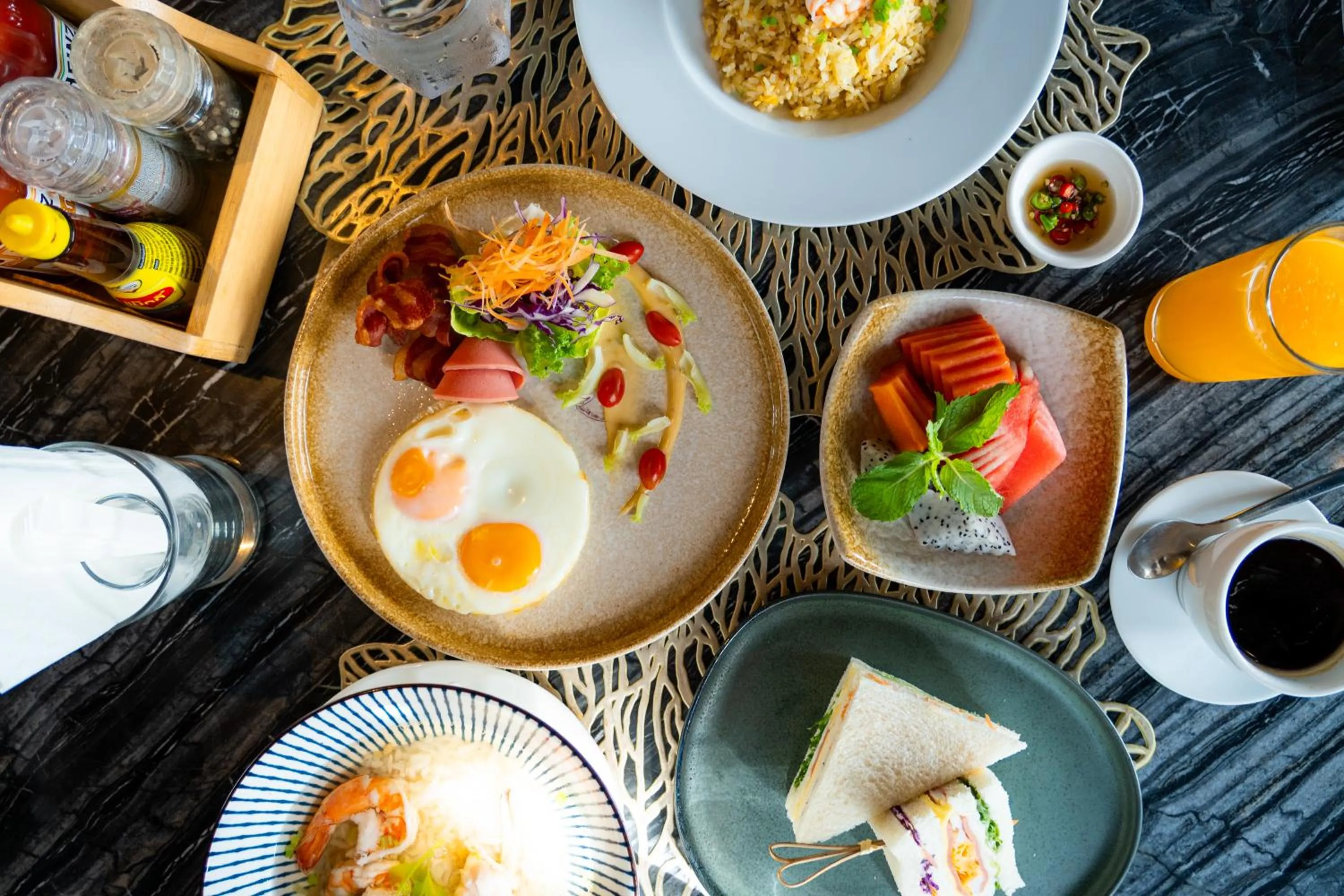 Breakfast in Amdaeng Bangkok Riverside Hotel