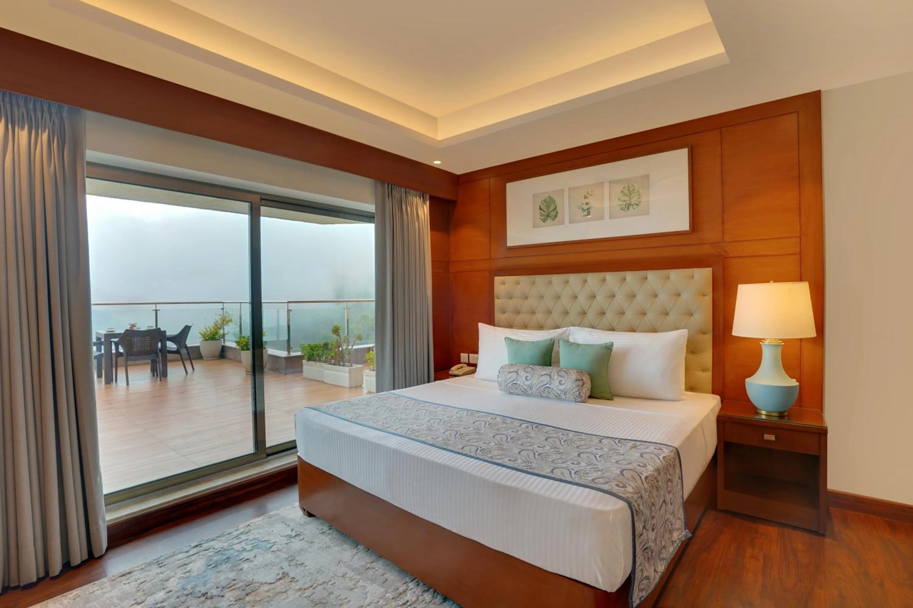 Balcony/Terrace, Bed in Lemon Tree Resort, Mussoorie