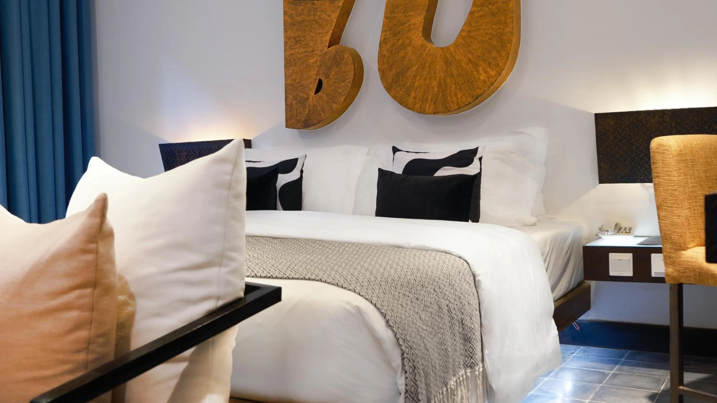 Bed in Golden Temple Villa