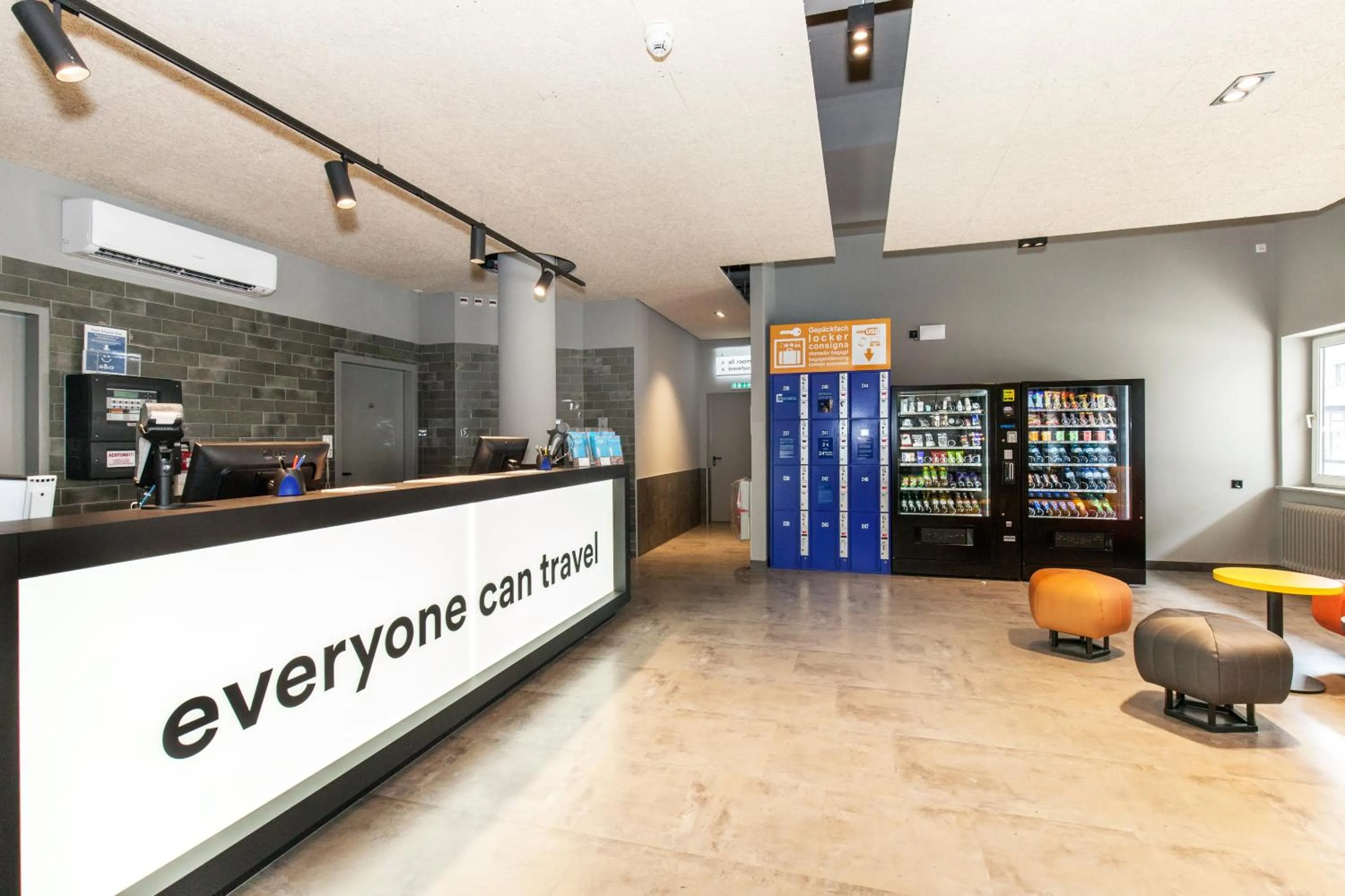 Lobby or reception in a&o Nürnberg Hauptbahnhof