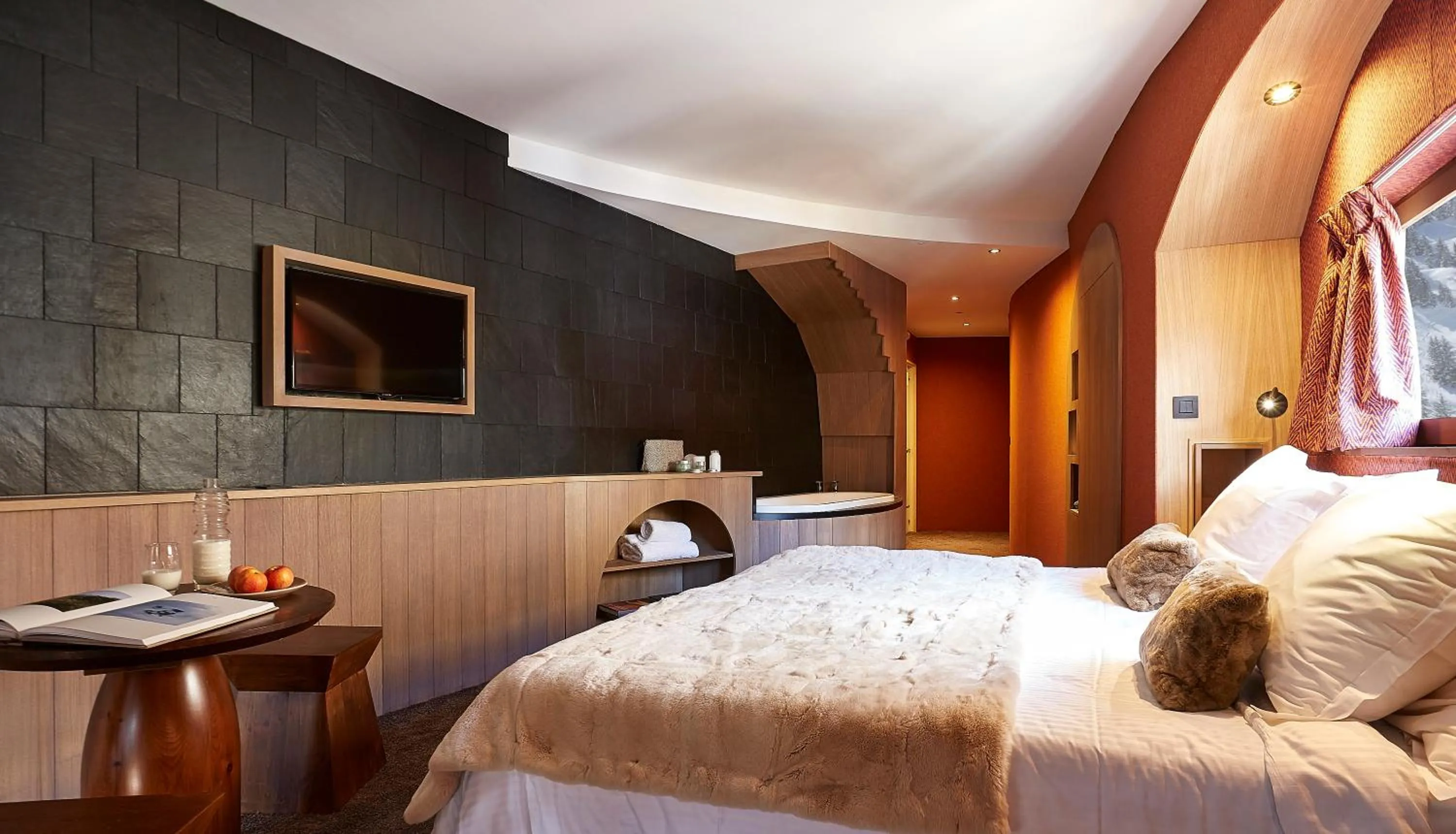 Bedroom, Bed in Hôtel des Dromonts by SOWELL COLLECTION